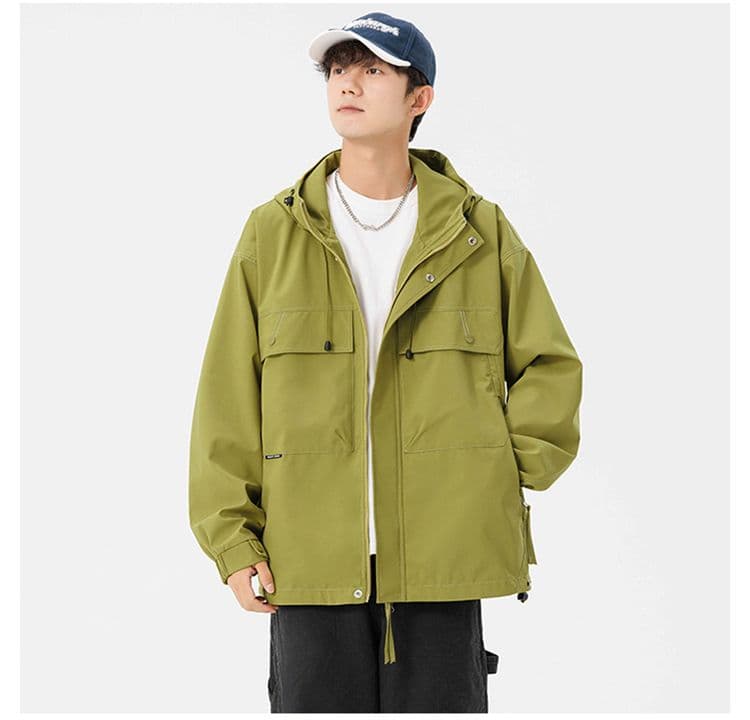워크웨어 재킷 남성 봄 가을 야외 여행 후드 아메리칸 기능 산계 조수 브랜드 루즈핏 자켓 커플 섹션 상세 이미지 7