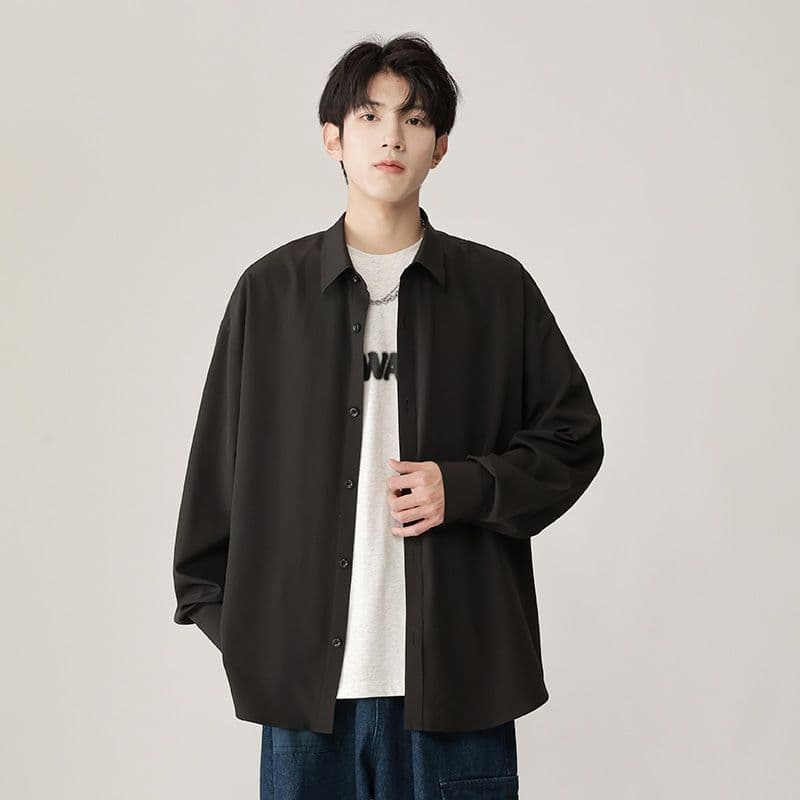 봄 가을 새로운 셔츠 남성 몸매 가꾸기 사업 수정 로드 중 화이트 다용도 출근 출퇴근 경력 긴팔 인치 셔츠 이미지 2