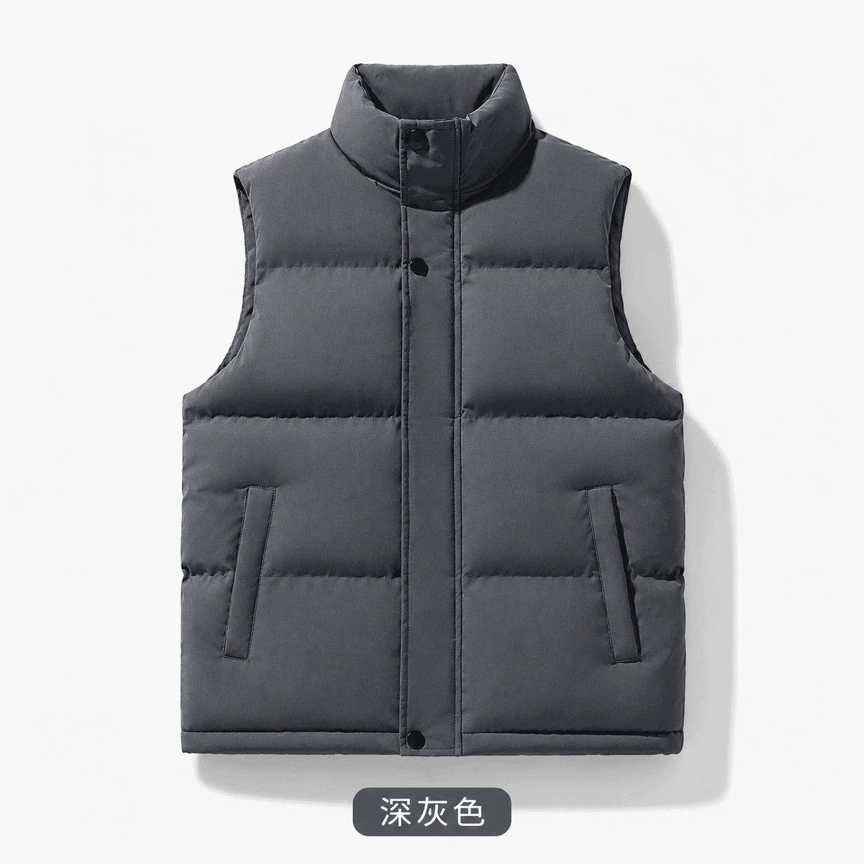 국경 간 재킷 가을 겨울 두꺼운 보온 면 베스트 남성 XL m-5xl 스탠드 칼라 루즈핏 민소매 재킷 이미지 5