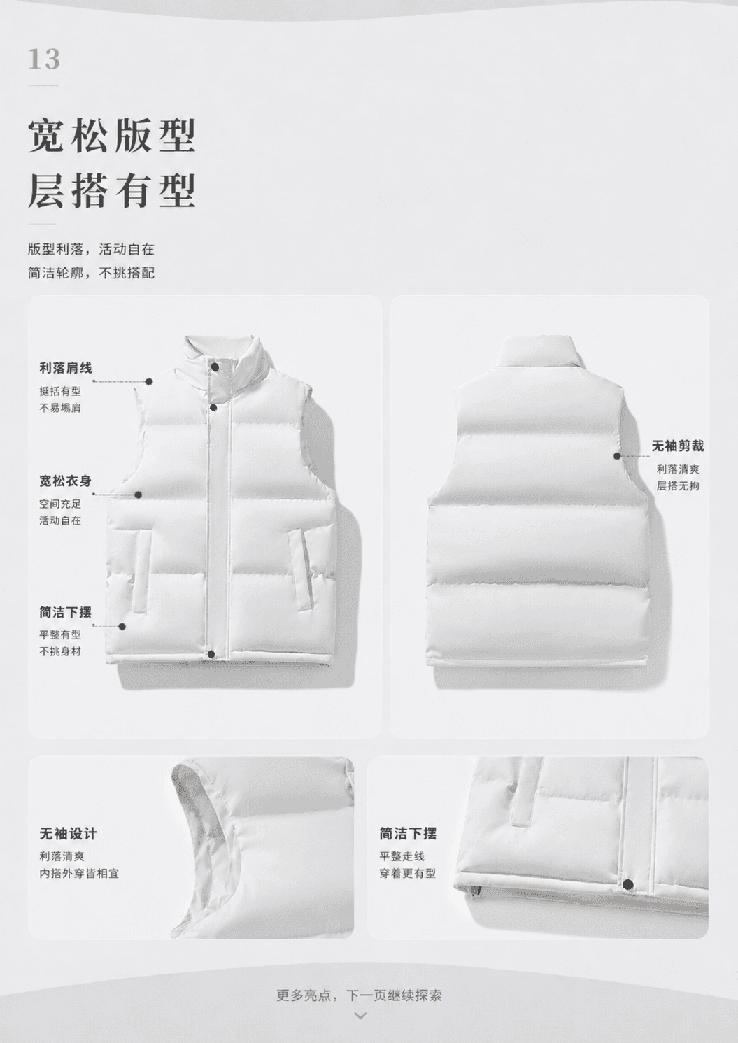 국경 간 재킷 가을 겨울 두꺼운 보온 면 베스트 남성 XL m-5xl 스탠드 칼라 루즈핏 민소매 재킷 상세 이미지 5