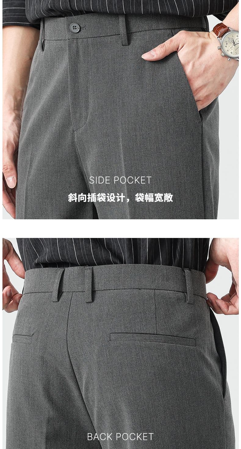 남자 2026 가을 겨울 두꺼운 스타일 트렌드 캐주얼 작은 슬랙스 루즈핏 도루 가을 센스 캐주얼 바지 한국 스타일 캐주얼 9 포인트 긴 바지 상세 이미지 6