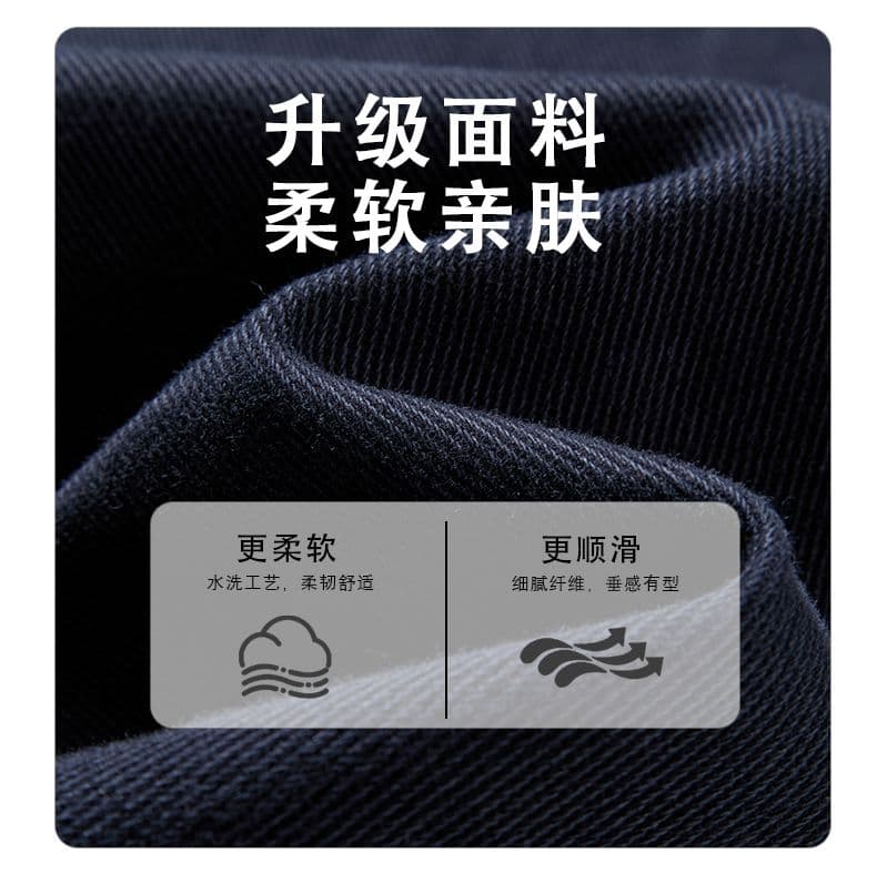 아메리칸 레트로 순면 모통이 칼 바지 남성 가을 겨울 새로운 넓은 다리 다용도 캐주얼 패션 루즈핏 조수 브랜드 스트레이트 팬츠 상세 이미지 7