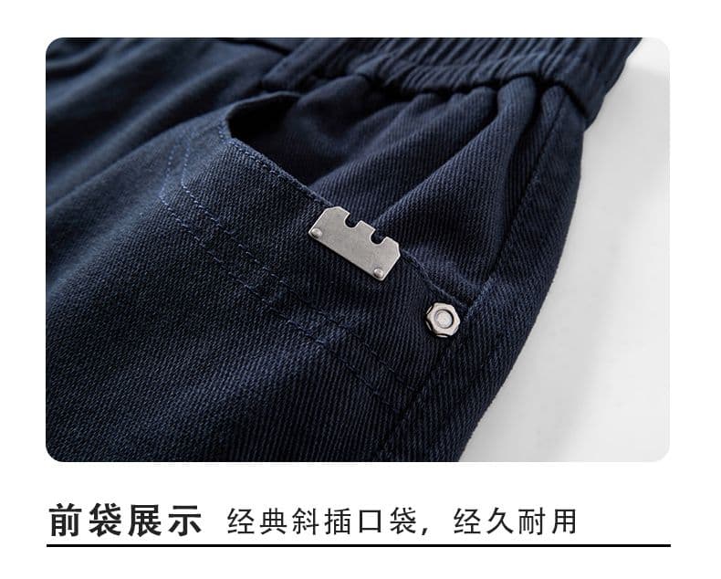 아메리칸 레트로 순면 모통이 칼 바지 남성 가을 겨울 새로운 넓은 다리 다용도 캐주얼 패션 루즈핏 조수 브랜드 스트레이트 팬츠 상세 이미지 17
