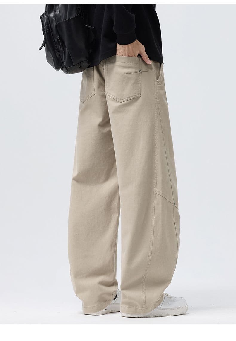 아메리칸 레트로 순면 모통이 칼 바지 남성 가을 겨울 새로운 넓은 다리 다용도 캐주얼 패션 루즈핏 조수 브랜드 스트레이트 팬츠 상세 이미지 17