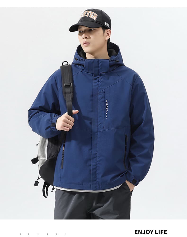 국경 간 가을 겨울 후드 재킷 재킷 남자 캐주얼 등산복 커플룩 맨위 털이 있고 두꺼운 커플 자켓 상세 이미지 30