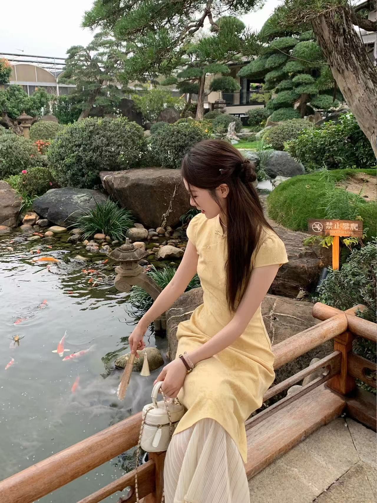 케이크를 잘라 직접 만든 작은 키 여름 새로운 치마 아이들 일상 잘 생긴 새로운 중식 드레스 치파오 고급 롱 스커트 이미지 4