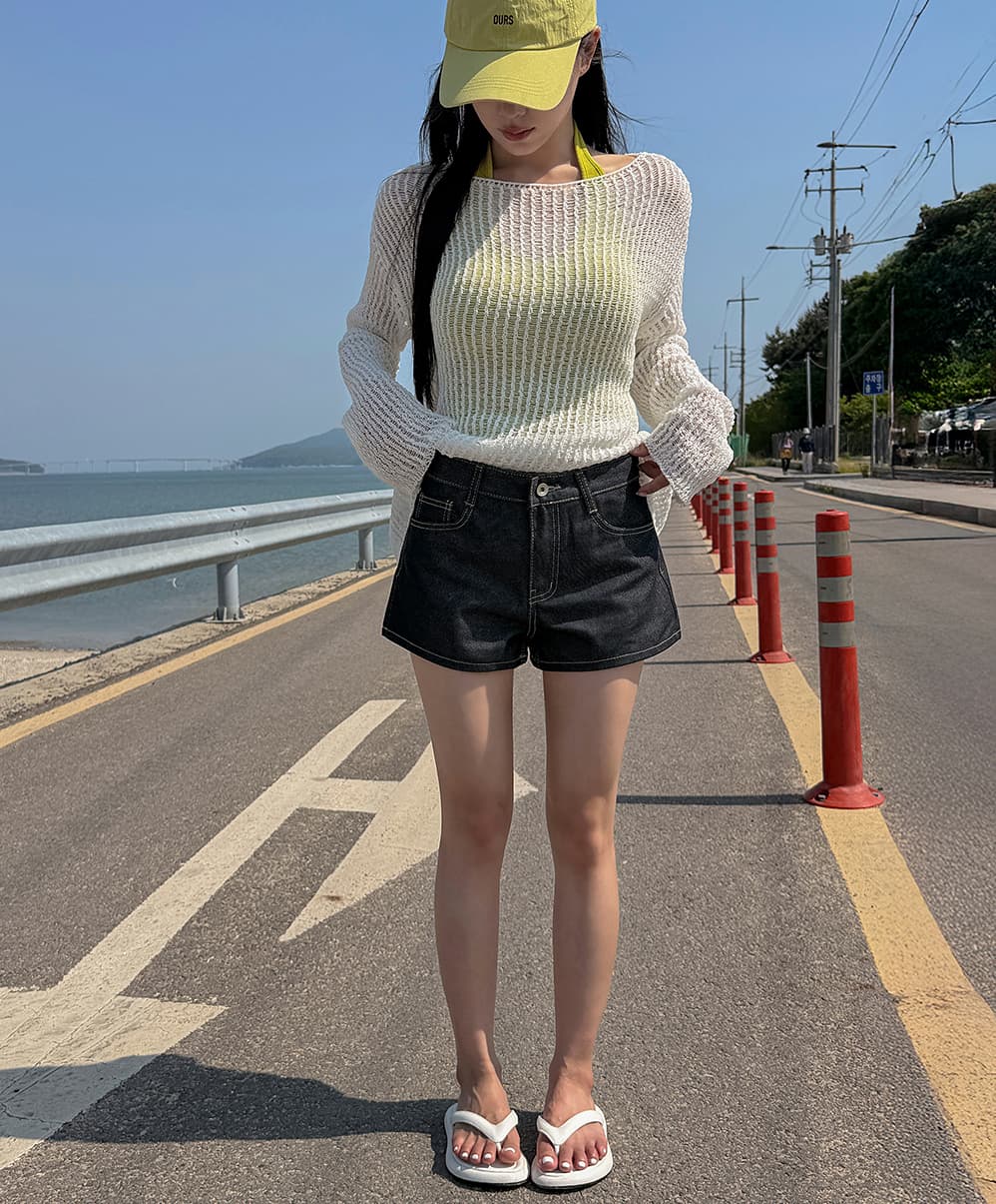 한국 스타일 ins 느긋한 바람 얼음 실크 해변 자외선 차단 블라우스 일본식 단색 긴팔 얇은 스타일 스웨터 니트 스웨터 여성 상세 이미지 6