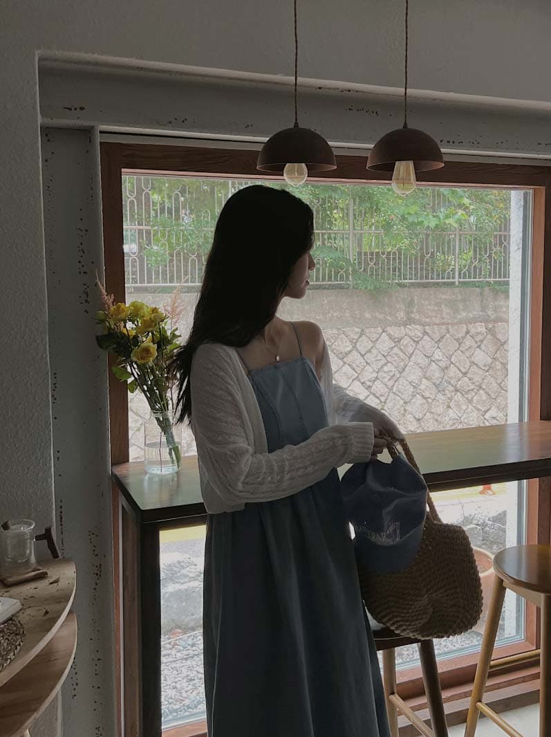 얇은 스타일 니트 스웨터 카디건 코트 한국 스타일 일본식 단색 V넥 꽈배기 쇼트 스타일 오픈 가디건 긴팔 스웨터 맨위 여성 상세 이미지 15