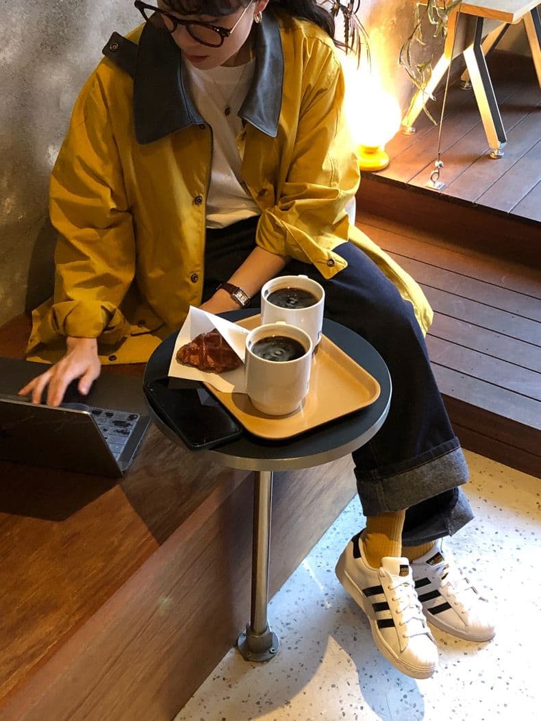 한국 동대문 새로운 무거운 작업 에디션 대 배색 폴로 칼라 스트레이트 루즈핏 워크웨어 재킷 재킷 상세 이미지 14