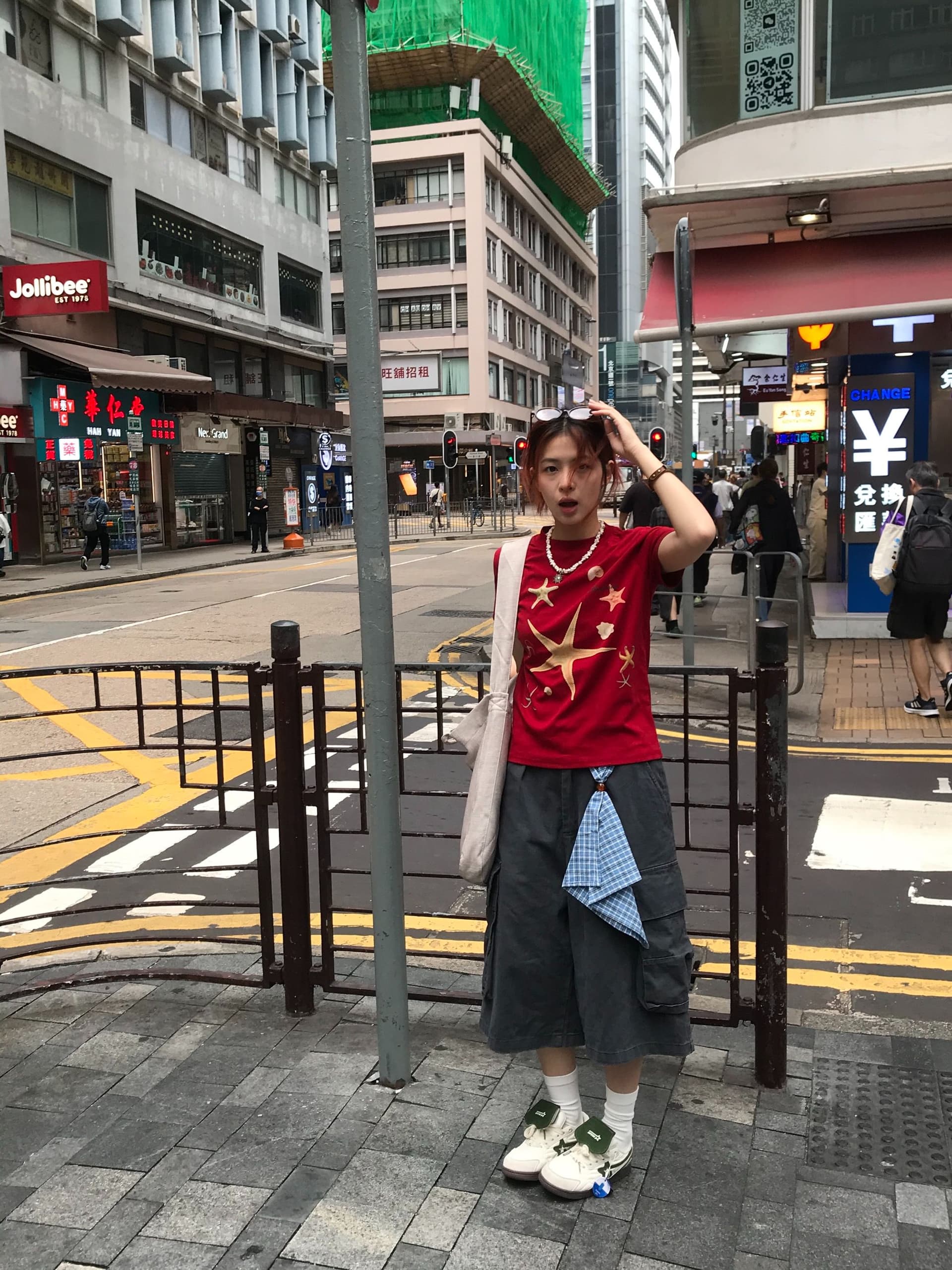 220 그램 순면 프린트 반팔 티셔츠 여성 이미지 2