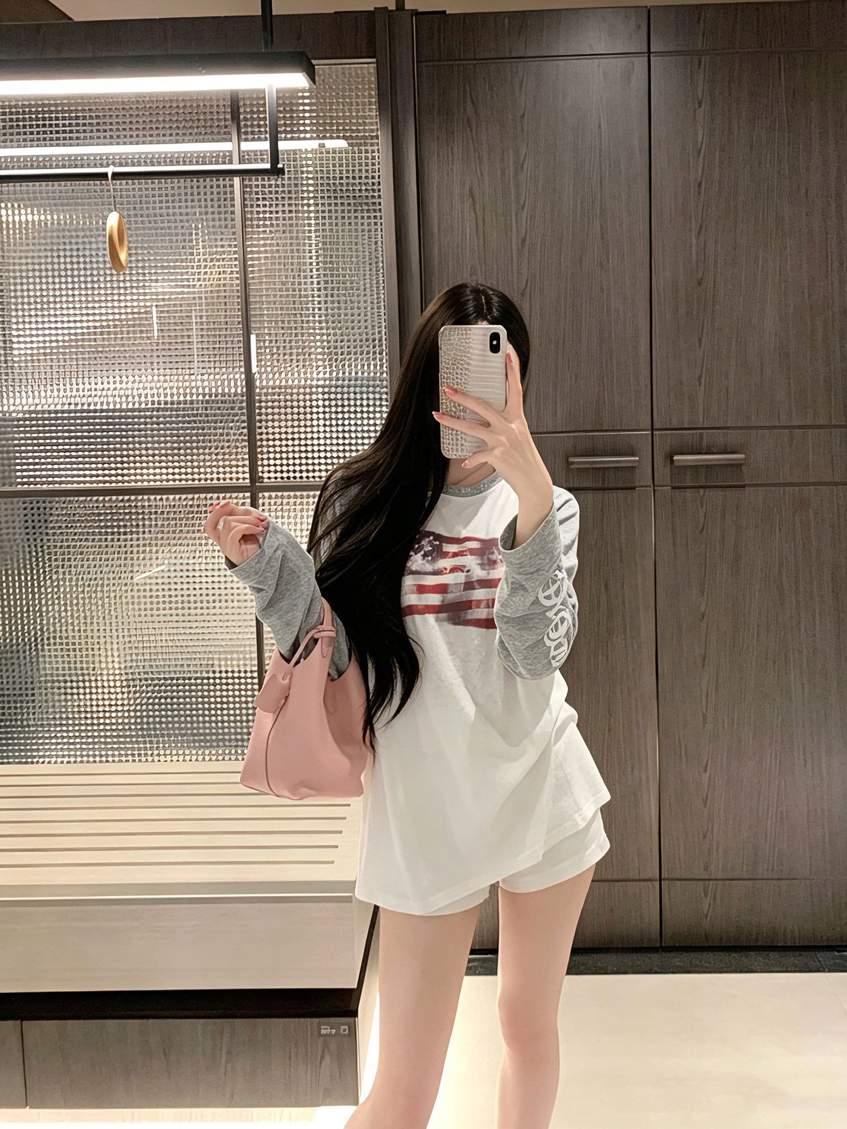 원본 솜씨 19 지점 220 그램 순면 긴팔 티셔츠 여성 상세 이미지 3