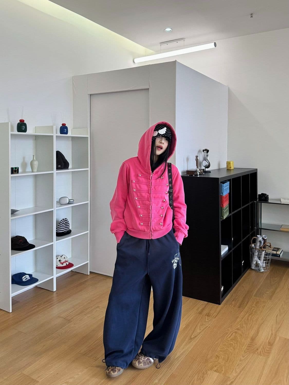 워싱 마 오래된 아메리칸 디자인 센스 나폴레옹 워싱 후드 오픈 가디건 후드티 봄 가을 루즈핏 캐주얼 모자 셔츠 상세 이미지 9