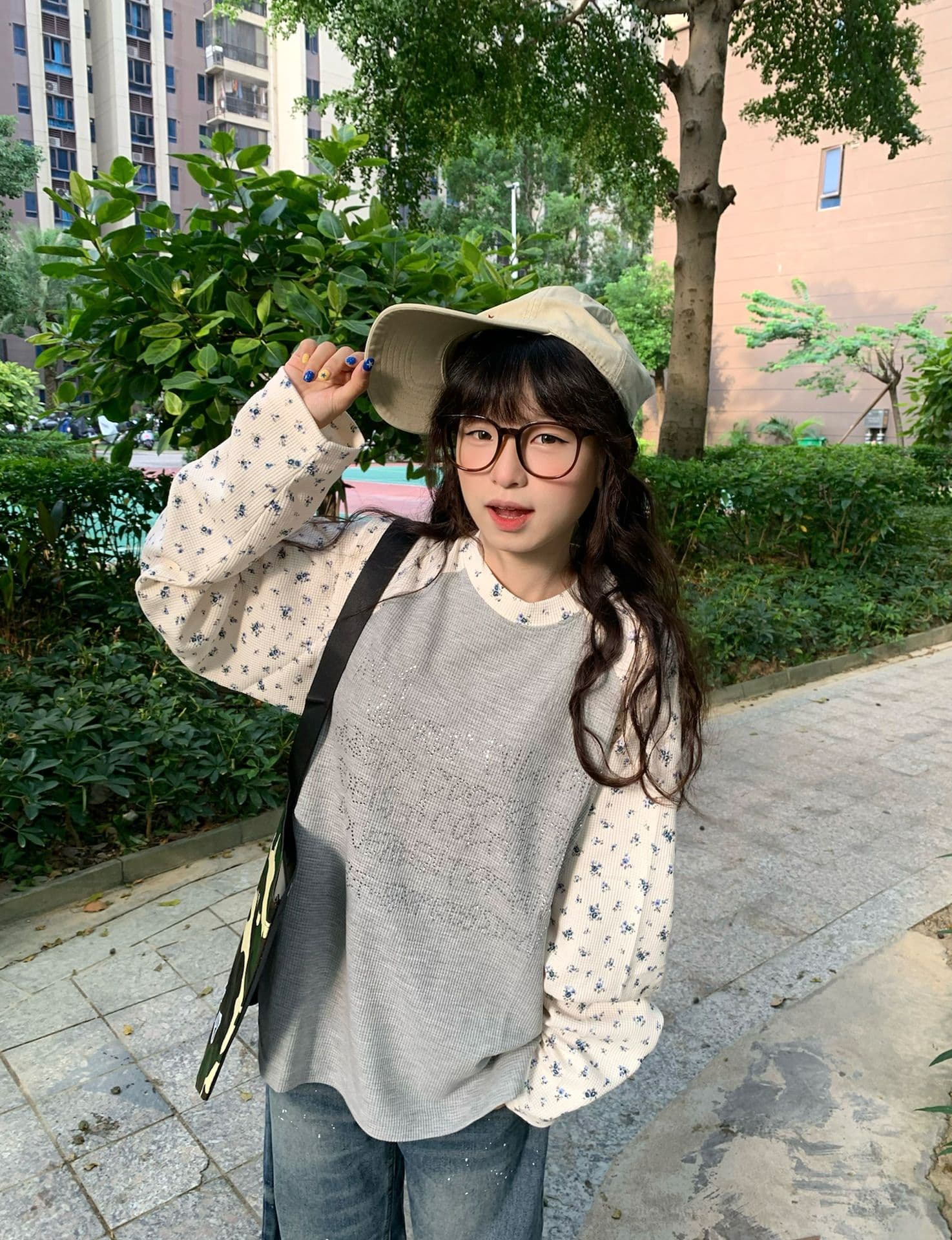 원본 솜씨 6535 후아 남편 그리드 250그램 긴팔 티셔츠 여성