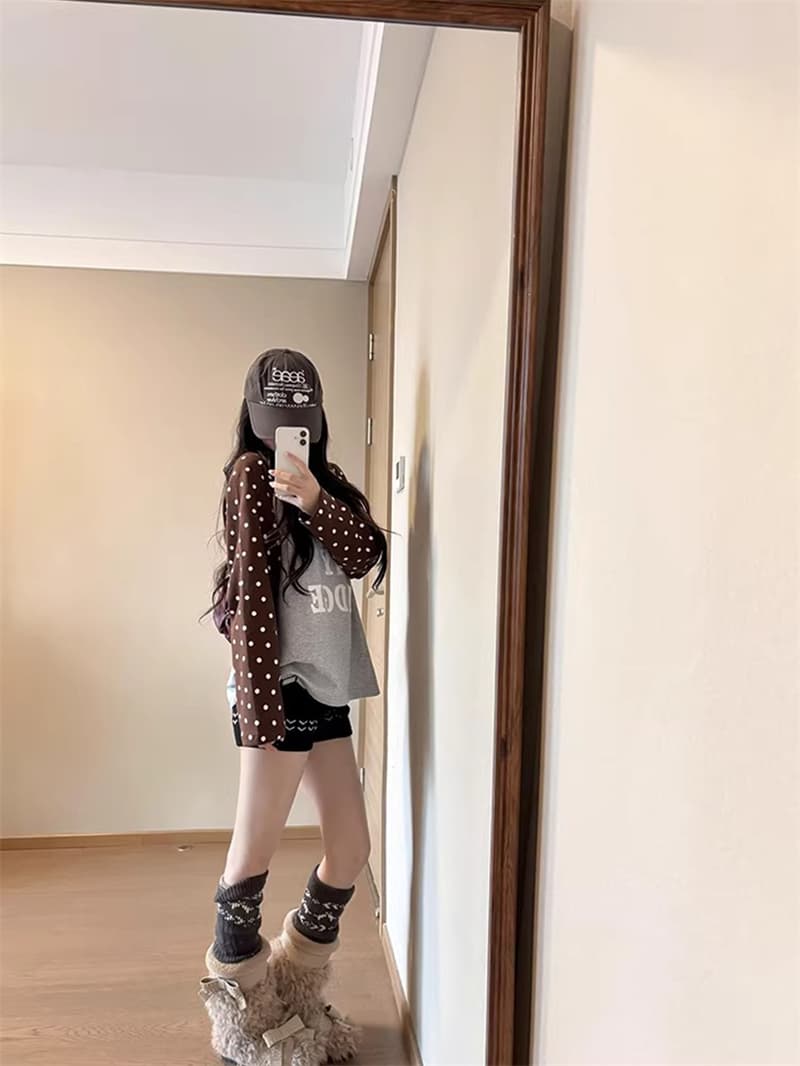 사람들 면 260 그램 한국 스타일 새로운 가을 겨울 새로운 순수한 욕망 바람 긴팔 티셔츠 여성 디자인 센스 맨위 여성 이미지 2