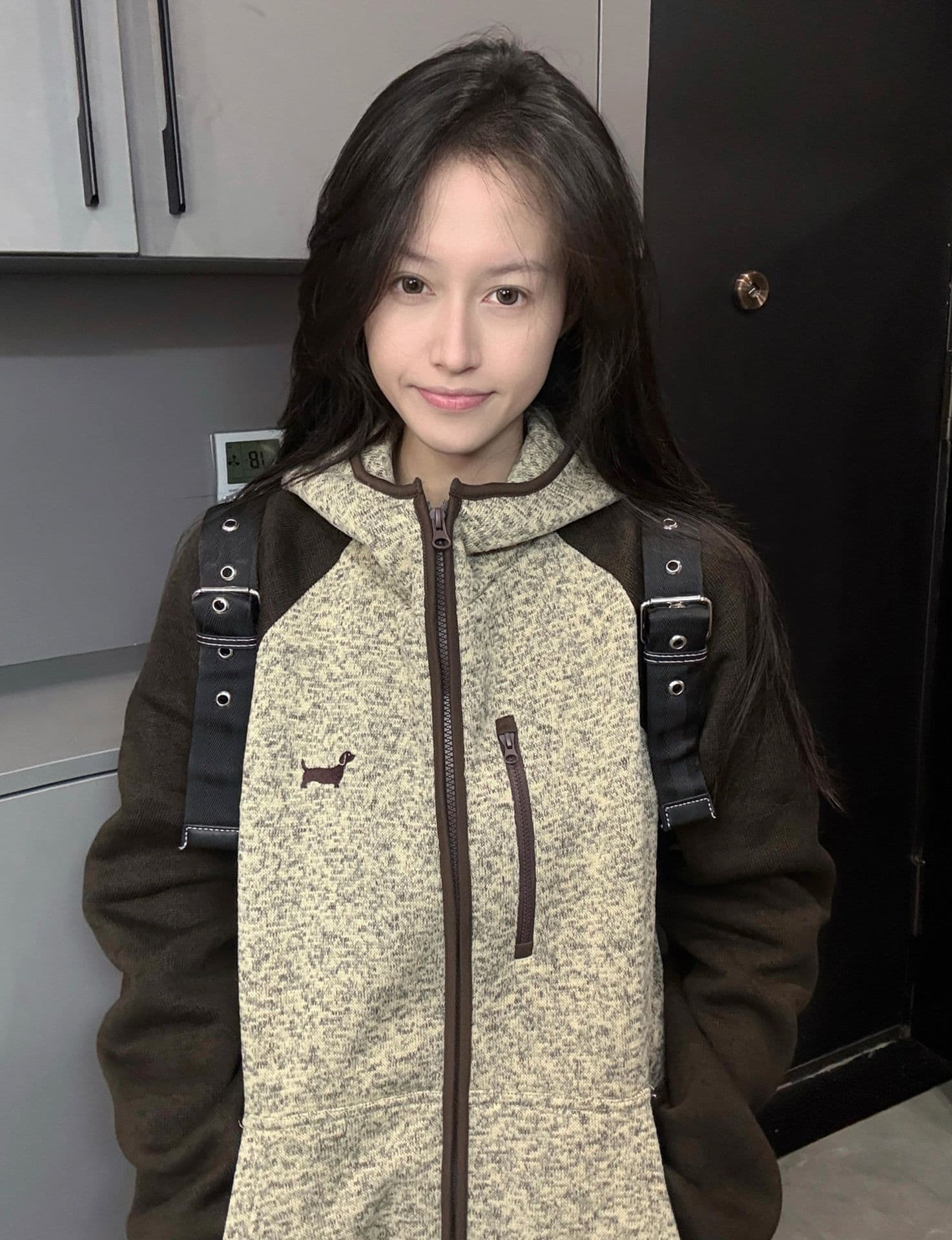 플리스 섹션 자수 원본 솜씨 광저우 원본 원단 후드티 여성 상세 이미지 9