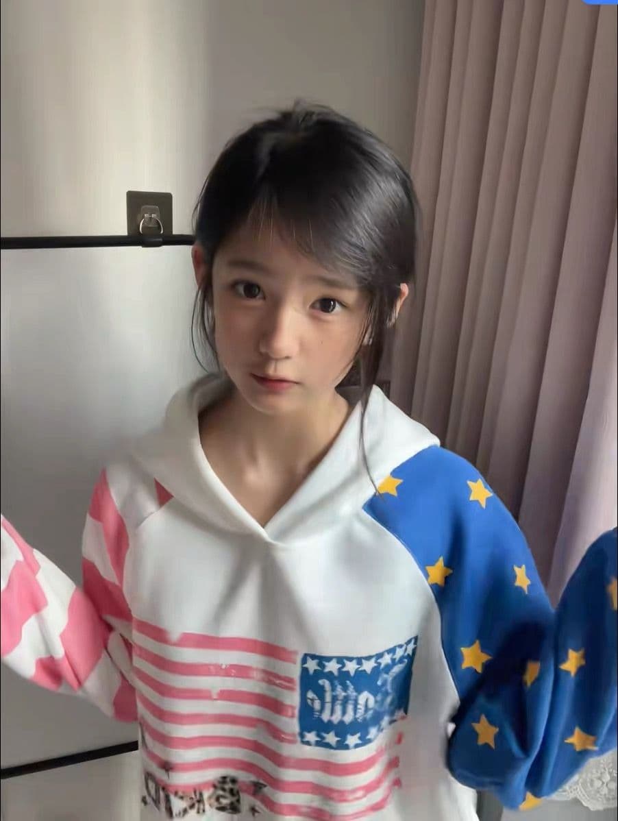 얇은 스타일 이후 패키지 칼라 순수한 Mianhua 면 복합 후드티 여성 이미지 2