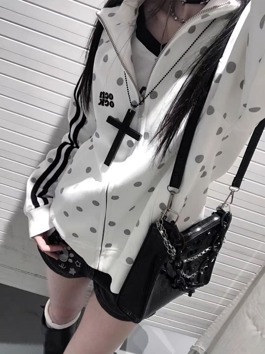 얇은 스타일 백금 지퍼 이후 패키지 칼라 순수한 Mianhua 면 복합 후드티 여성 상세 이미지 2