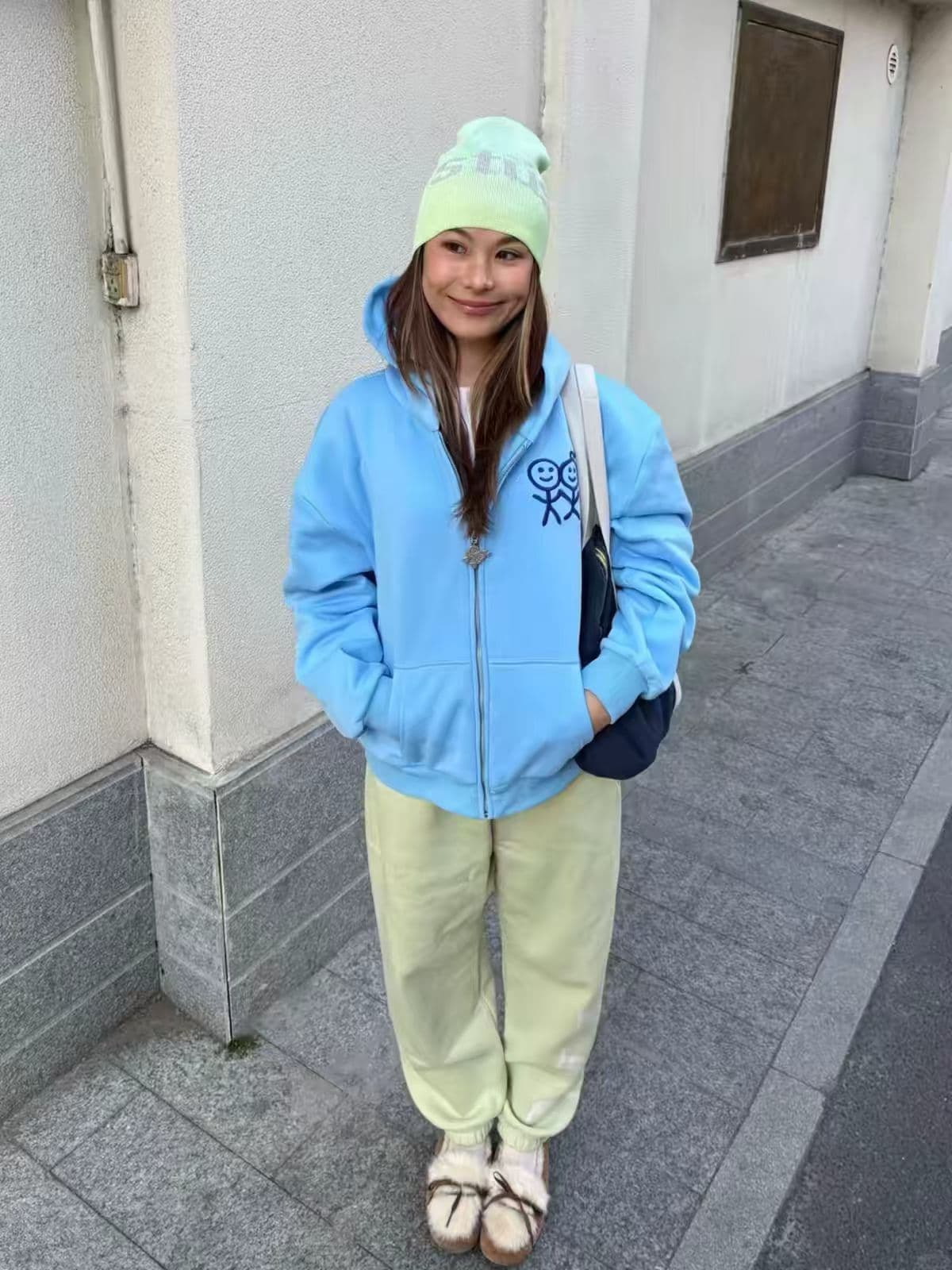 얇은 스타일 자수 인사이드 펌프 순수한 Mianhua 면 지퍼 카디건 코트 후드티 남자 여자 이미지 4