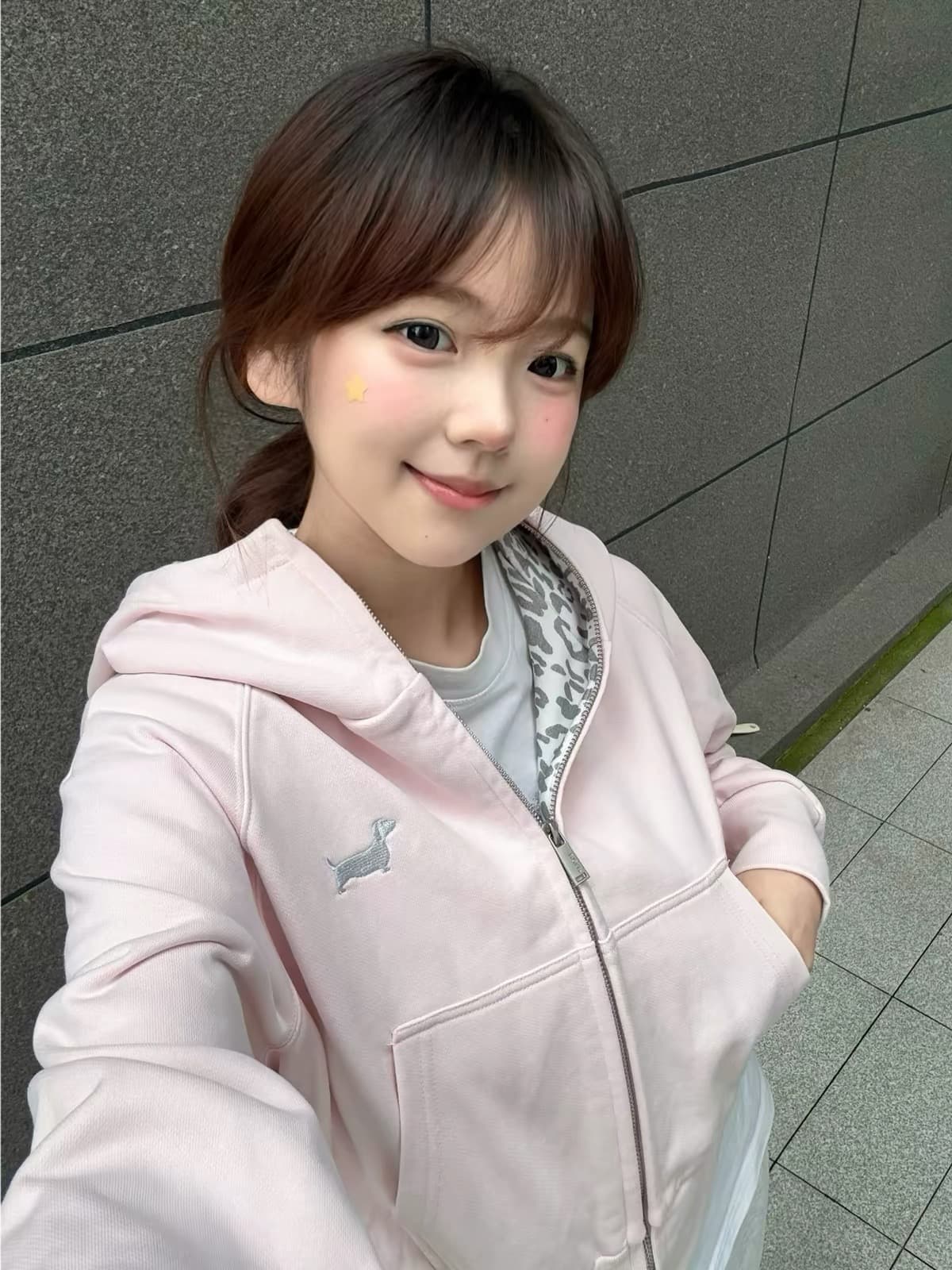 얇은 스타일 원본 인사이드 그리기 자수 이후 조각 부형제 순수한 Mianhua 면 복합 아메리칸 새로운 긴팔 후드티 여성 상세 이미지 2
