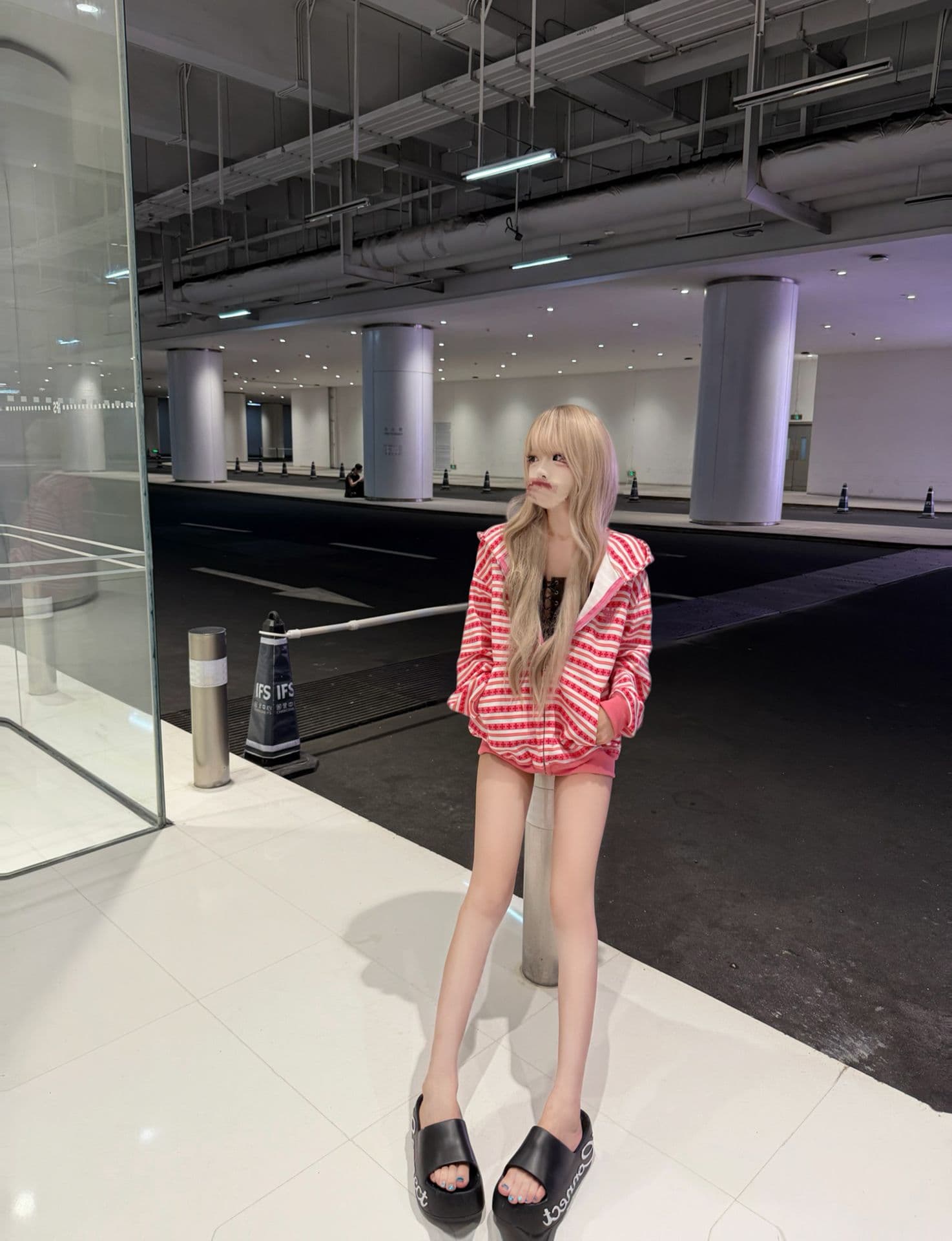 얇은 스타일 털이 있는 전체 자수 이후 패키지 칼라 순수한 Mianhua 면 복합 후드티 여성 상세 이미지 6