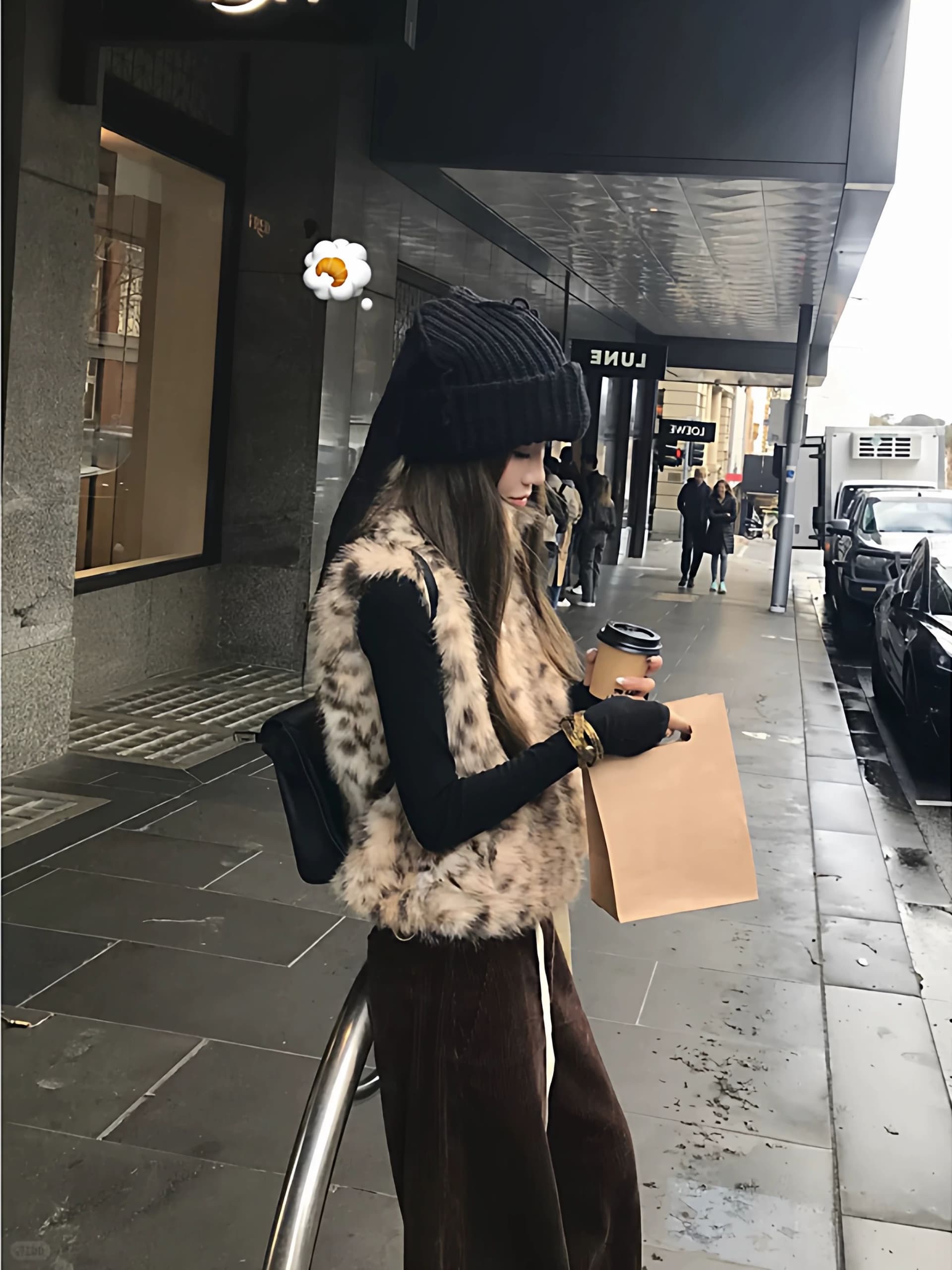 두꺼운 원단 있음 네리 다용도 양면 착용 레오파드 무늬 플리스 조끼 여자 가을 겨울철 분위기 센스 모피 재킷 상세 이미지 1
