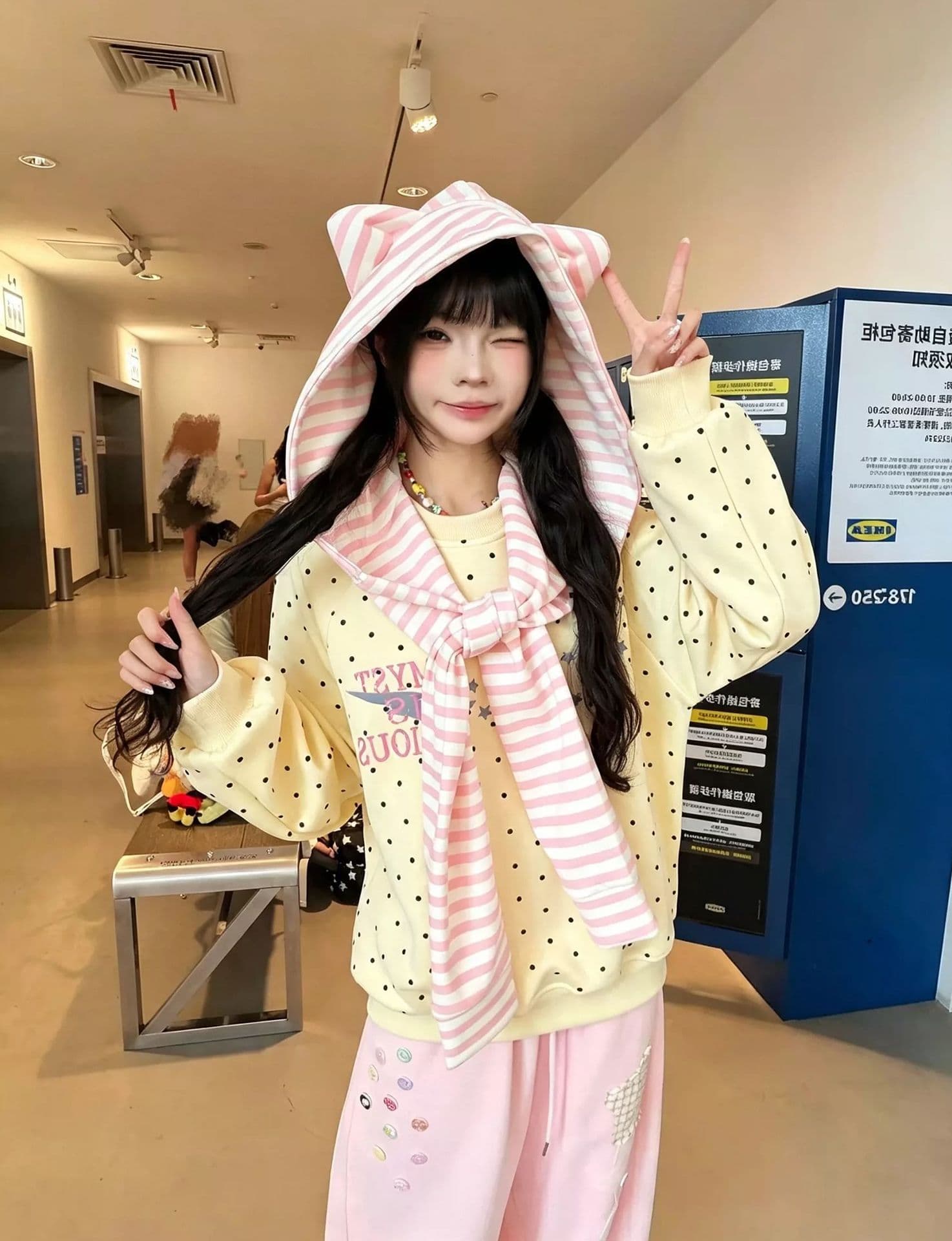 얇은 스타일 전체 조각 다림질 숄 복합 이후 패키지 칼라 순수한 Mianhua 면 복합 후드티 여성 이미지 2