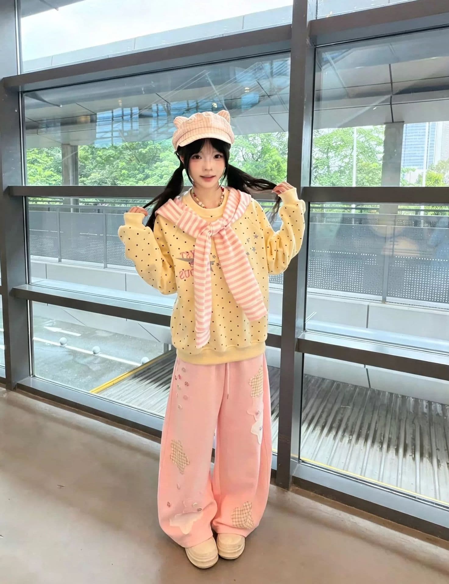 얇은 스타일 전체 조각 다림질 숄 복합 이후 패키지 칼라 순수한 Mianhua 면 복합 후드티 여성 이미지 4