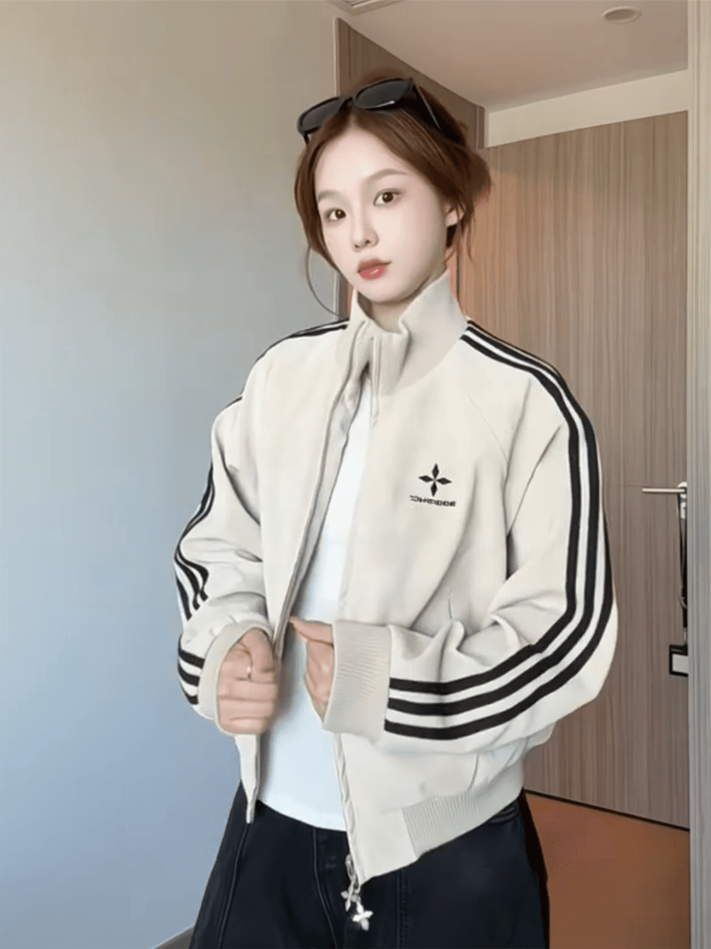 가을 출퇴근 품격 자이언트 잘 생긴 ~ 중 재킷 여성 짧은 운동 스탠드 칼라 다용도 재킷 맨위 트렌디 상세 이미지 9