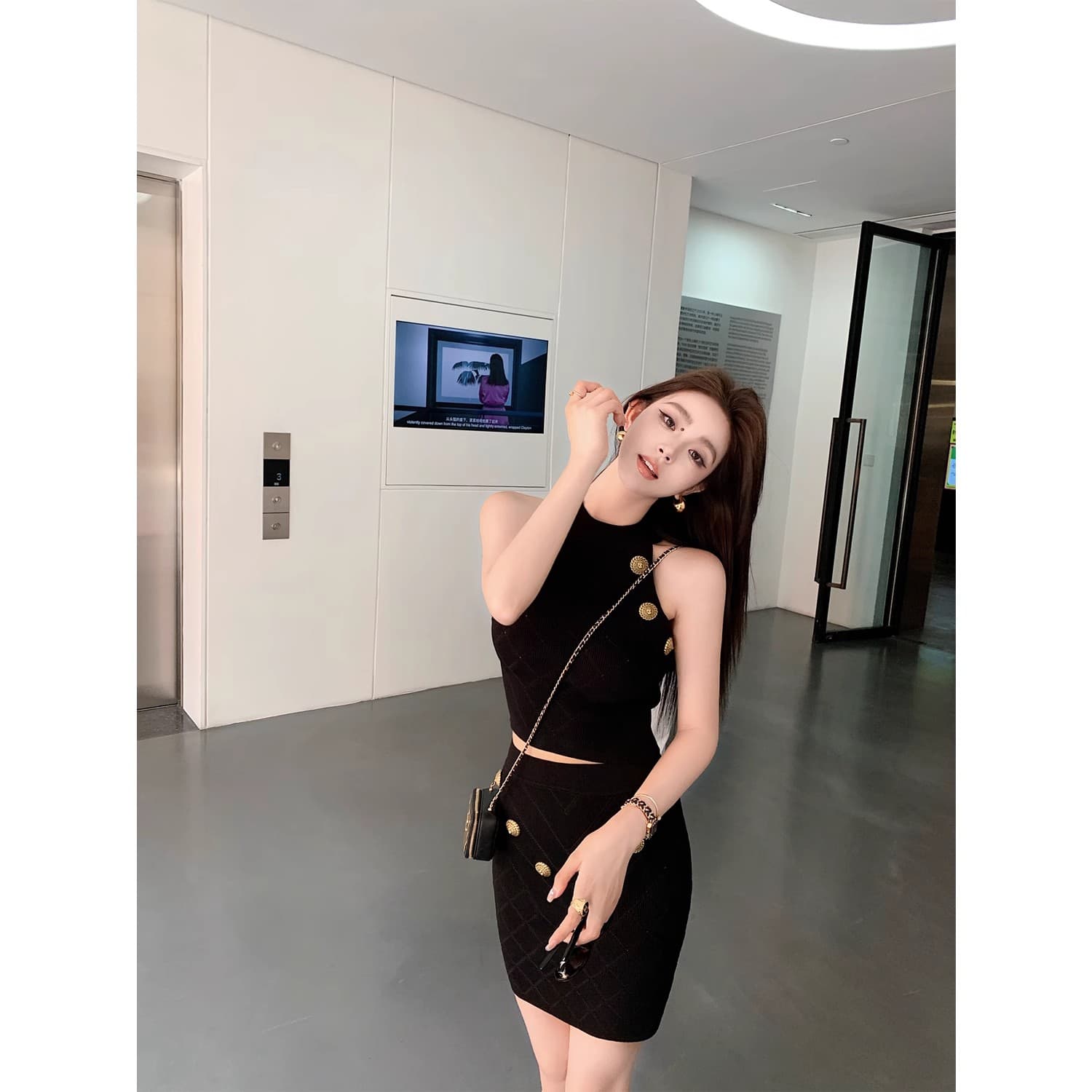 lilylikes balma n 절단 남자 세트 천 금빛 바람 De 국가 기계직 니트 행침 목 세트 이미지 3