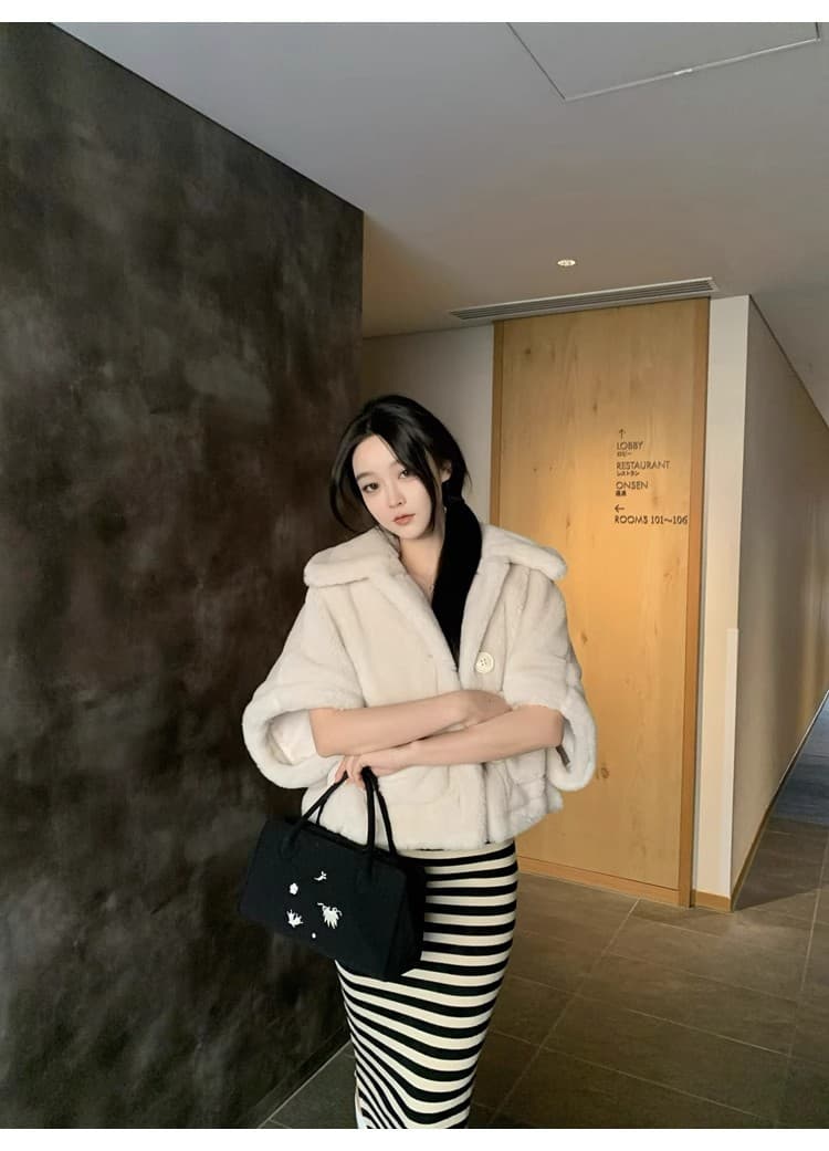 배색 스트라이프 V넥 슬립 여성 드레스 여름 품격 몸매 가꾸기 허리 수축 슬림해 보이는 해변가 휴가 니트 롱 스커트 상세 이미지 23