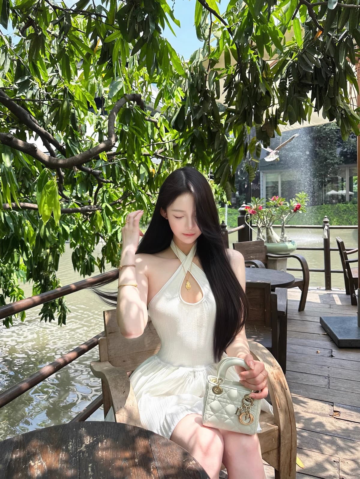 2026 년 품격 고급 센스 행침 목 십자가 니트 원피스 여성 디자인 센스 몸매 가꾸기 슬림해 보이는 점프 슈트 미니 스커트 여름 상세 이미지 27