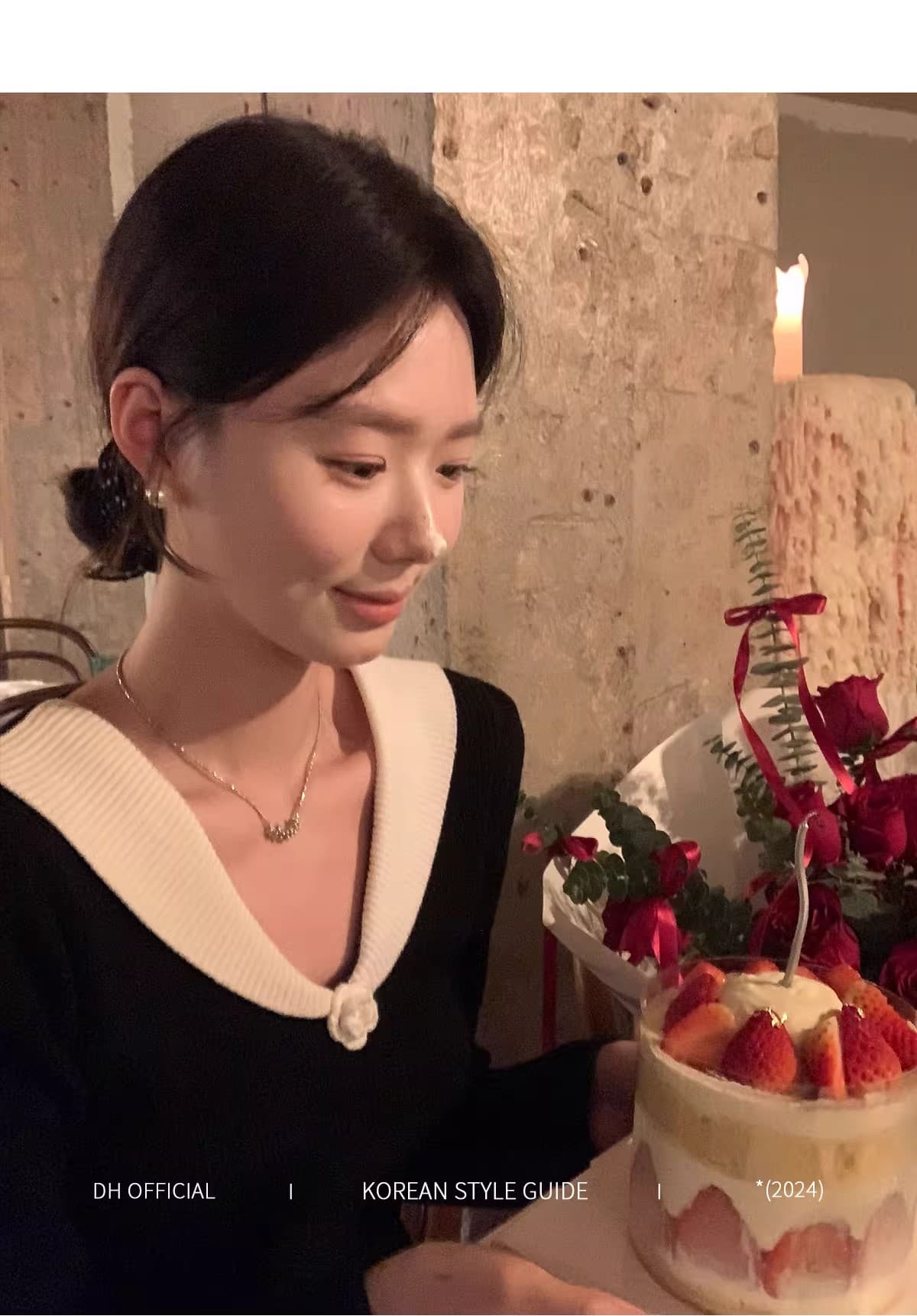 2026 가을 겨울 프랑스식 우아함 검정색 V넥 니트 드레스 고급 센스 품격 허리 수축 슬림해 보이는 롱 스커트 아이들 상세 이미지 18