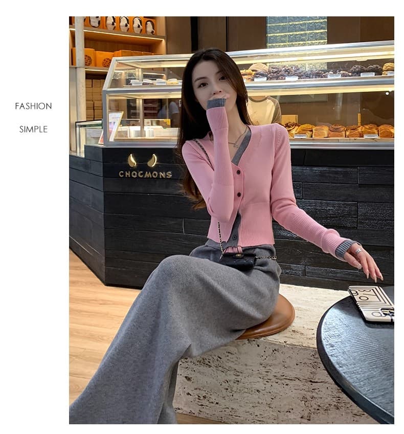 소금 부서 연령 감소 캐주얼 스포츠 슈트 여성 봄 가을 2026 슈퍼 화재 인터넷 유명인 튀김 거리 니트 와이드 레그 팬츠 투피스 세트 상세 이미지 13