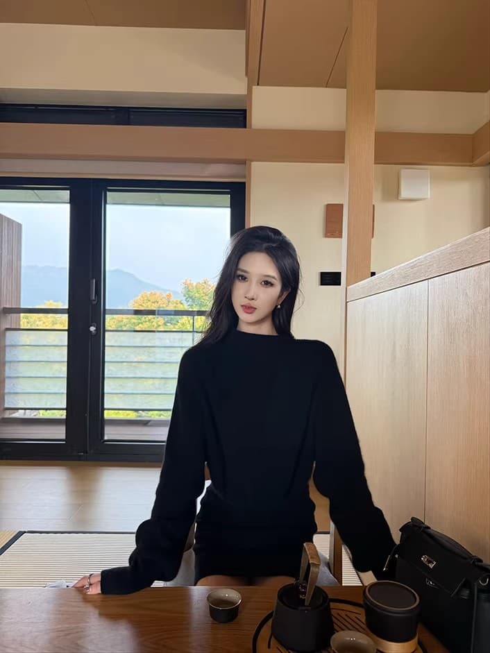 품격 허리 수축 타이트 스커트 스웨터 치마 2026 가을 겨울 새로운 몸매 가꾸기 인사이드 가져 가라. 니트 드레스 상세 이미지 28