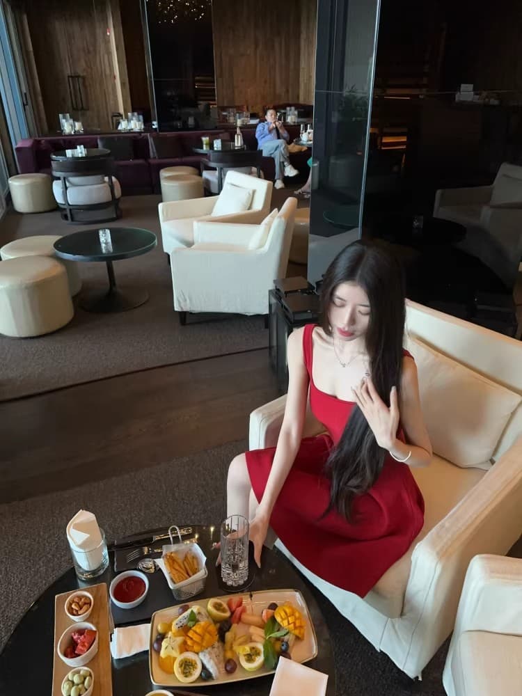 백조 키스 순수한 욕망 핏 스타일 흔들다 꽃밭 진자 순수한 광장 칼라 슬립 여성 드레스 상세 이미지 8