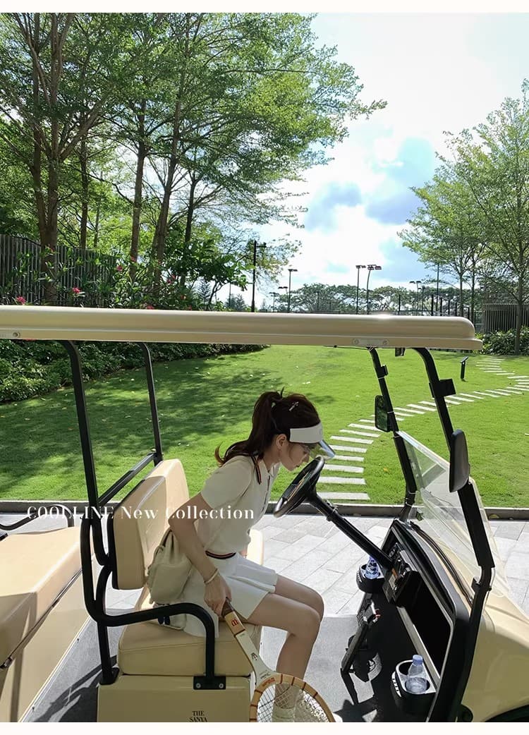 coolline 숲 희 di@r 산소 소녀 네트워킹 공 시리즈 후아 남편 그리드 니트 polo 미니 스커트 세트 상세 이미지 23
