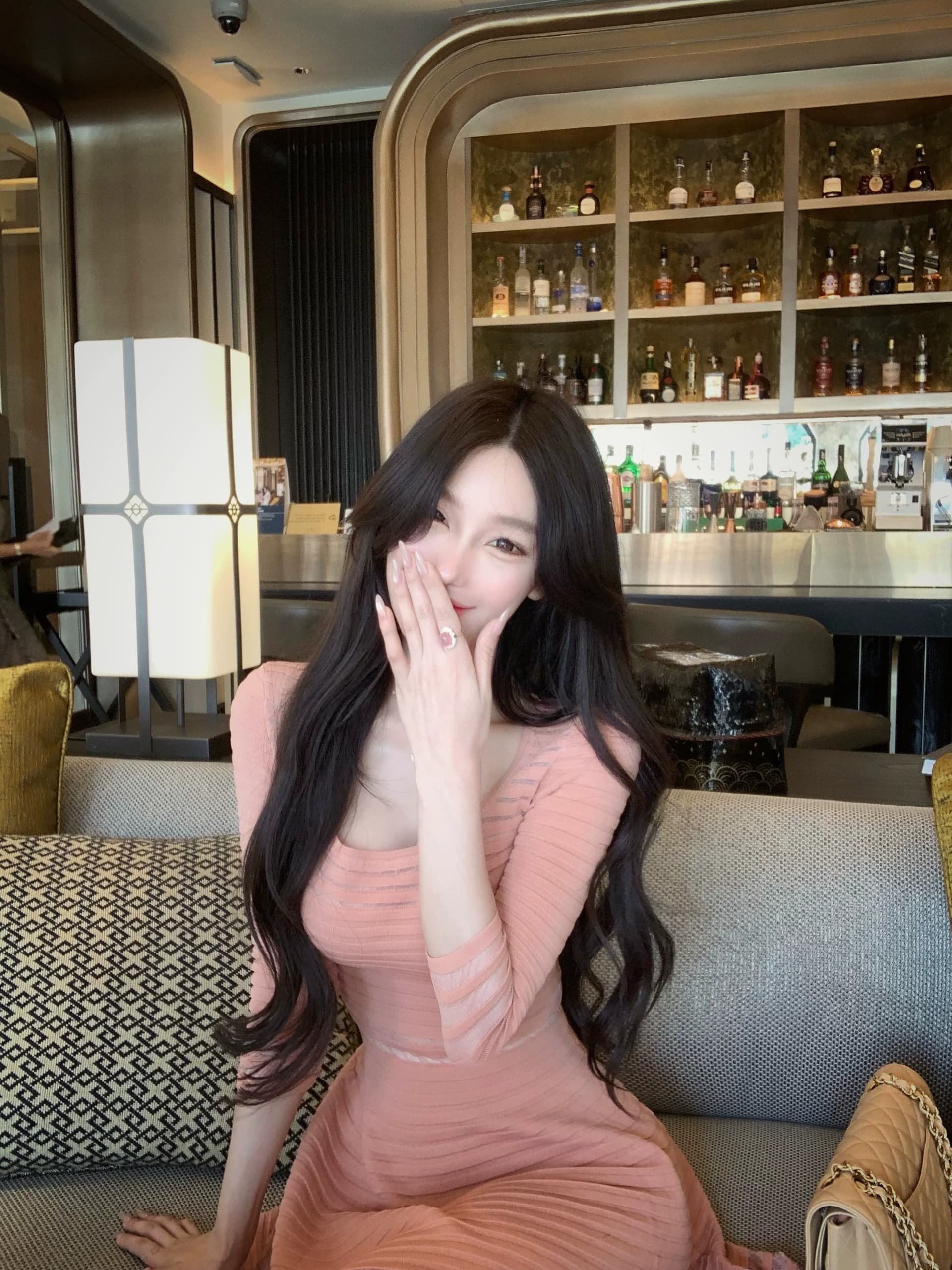 ww 맞춤 비공개 부드러운 흔들다 칼라 7부 소매 니트 드레스 몸매 가꾸기 순수한 욕망 바람 작은 대중 미니 스커트 상세 이미지 5