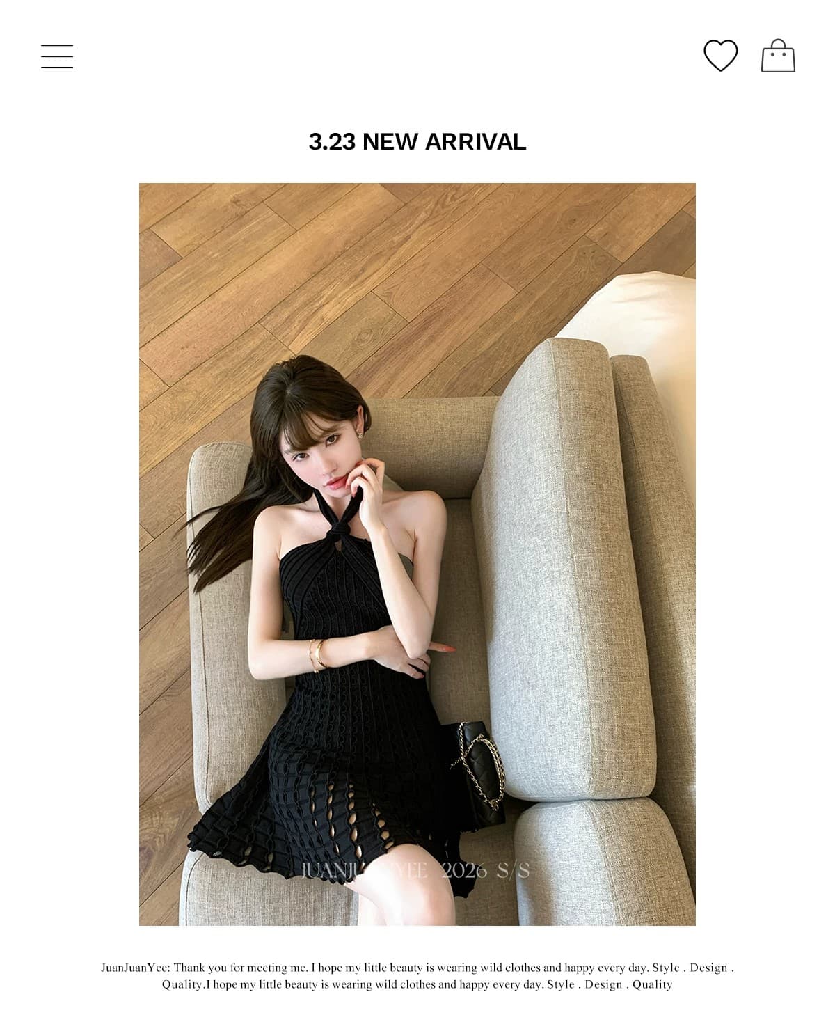 2026 프랑스식 순수한 욕망 홀로우 아웃 여름 휴가 품격 순수한 욕망 바람 허리 수축 잘 생긴 치마 니트 드레스 절묘한 상세 이미지 1