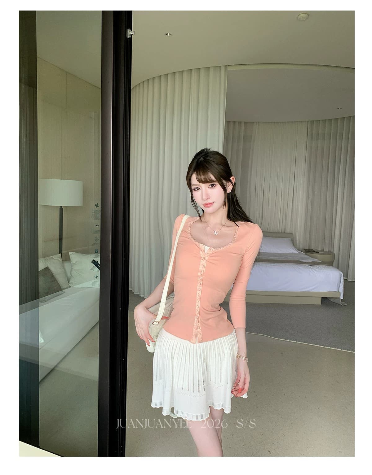 2026 프랑스식 순수한 욕망 홀로우 아웃 여름 휴가 품격 순수한 욕망 바람 허리 수축 잘 생긴 치마 니트 드레스 절묘한 상세 이미지 13
