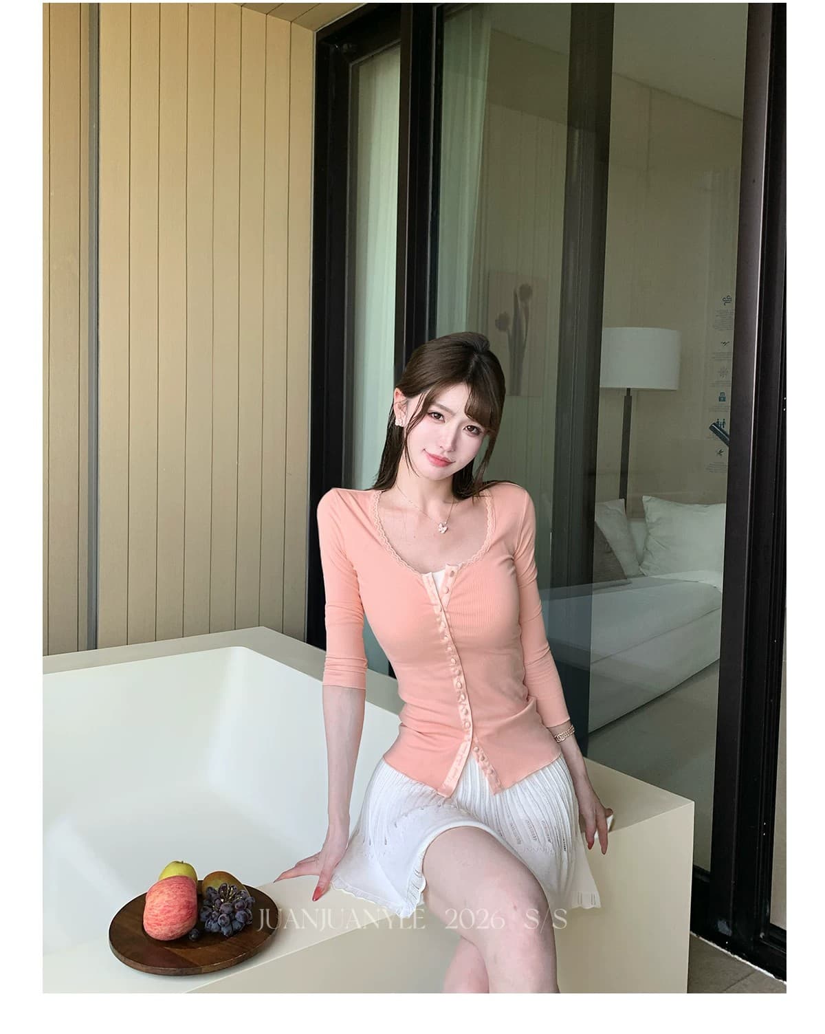 2026 프랑스식 순수한 욕망 홀로우 아웃 여름 휴가 품격 순수한 욕망 바람 허리 수축 잘 생긴 치마 니트 드레스 절묘한 상세 이미지 14