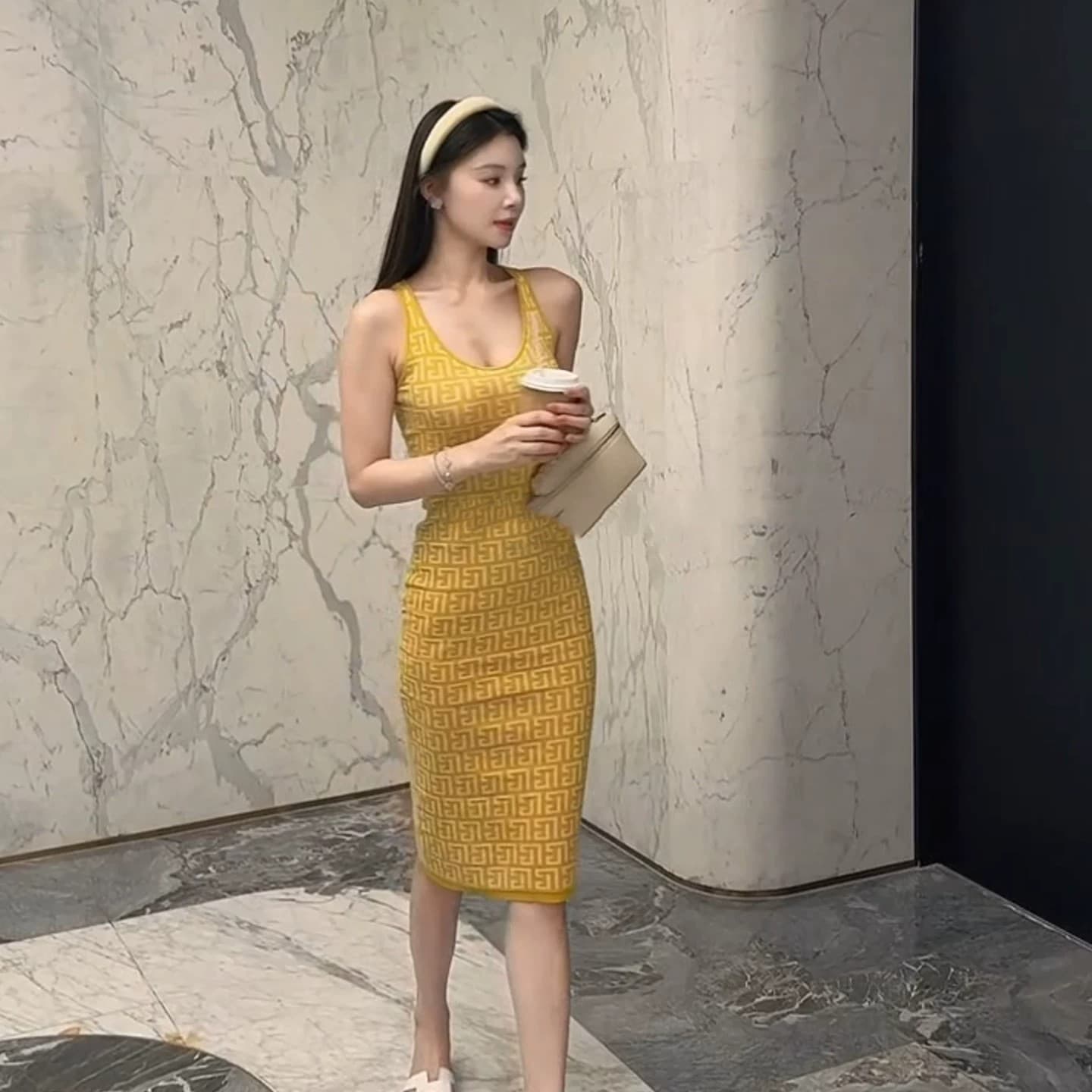 순수한 욕망 바람 섹시함 프린트 슬립 여성 드레스 2026 여름 새로운 패션 품격 몸매 가꾸기 슬림해 보이는 타이트 스커트 상세 이미지 5