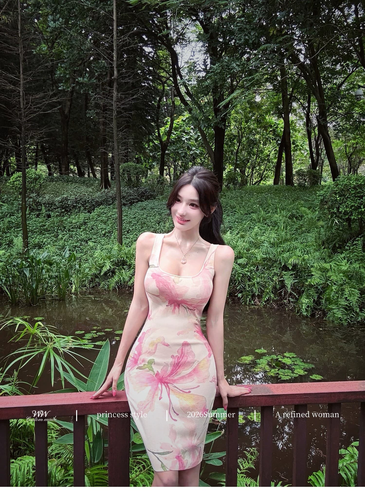 프랑스식 아름다운 프린트 슬립 여성 드레스 여름 2026 새로운 섹시함 순수한 욕망 품격 몸매 가꾸기 타이트 스커트 상세 이미지 17