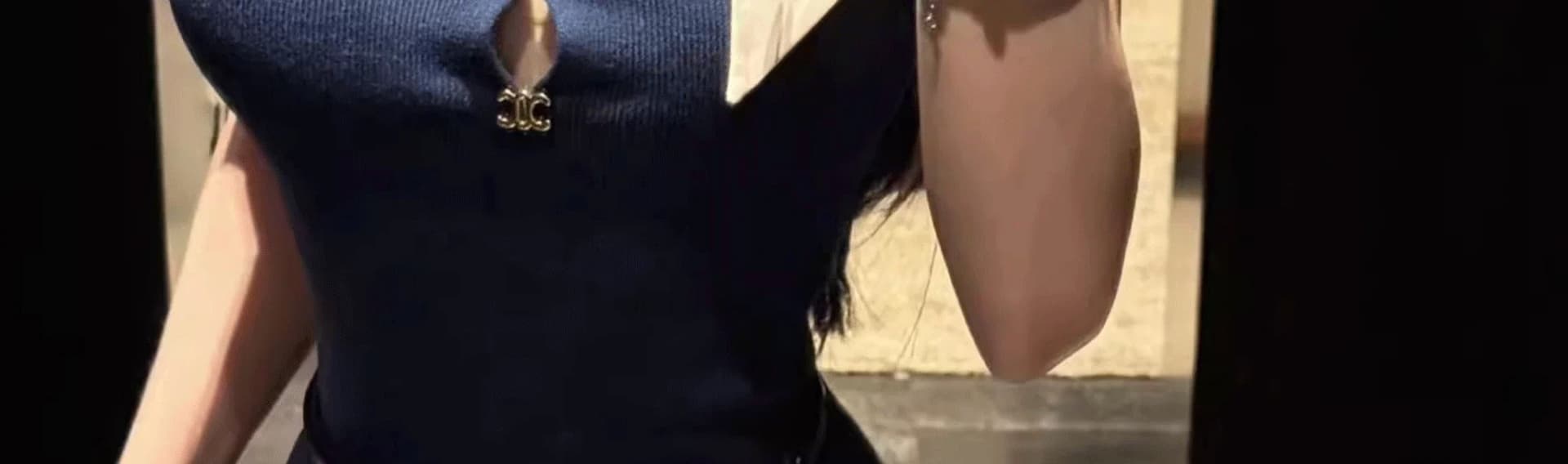 진한 파란색 로얄 자매 센스 행침 목 여성 드레스 섹시함 핫걸 몸매 가꾸기 슬림해 보이는 타이트 스커트 명문 여성 연회 작은 드레스 상세 이미지 22