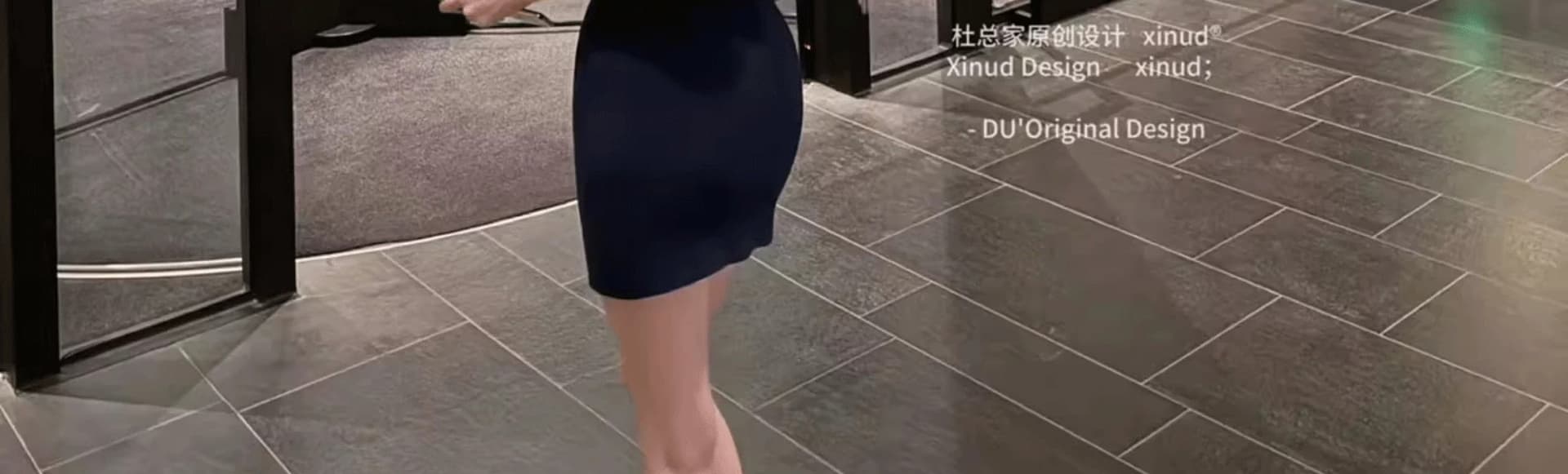 진한 파란색 로얄 자매 센스 행침 목 여성 드레스 섹시함 핫걸 몸매 가꾸기 슬림해 보이는 타이트 스커트 명문 여성 연회 작은 드레스 상세 이미지 47