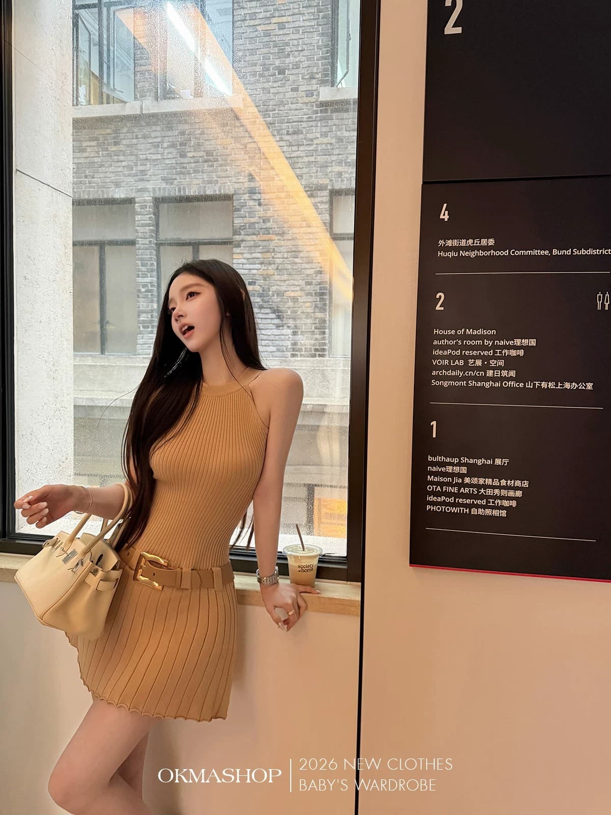 화이트 제직 조용한 시리아 니트 행침 목 여성 드레스 여름 섹시함 오프숄더 플리츠 스커트 허리 수축 치마 상세 이미지 41