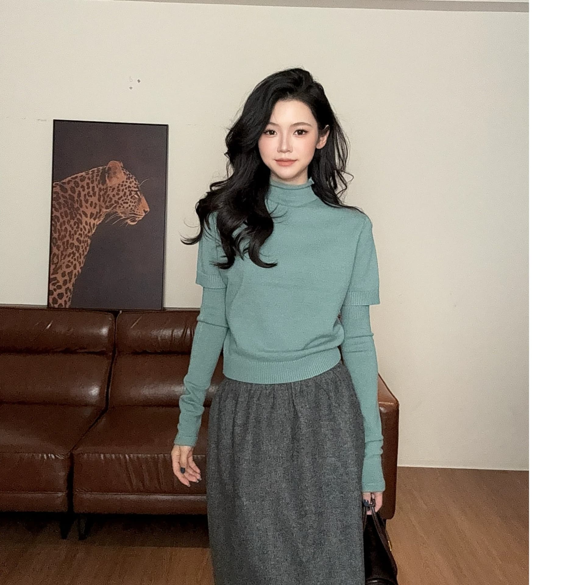 폭발 zouyashifa 작은 대중 디자인 센스 품격 캐주얼 고급 센스 모직물 맨위 ysa26820 이미지 2