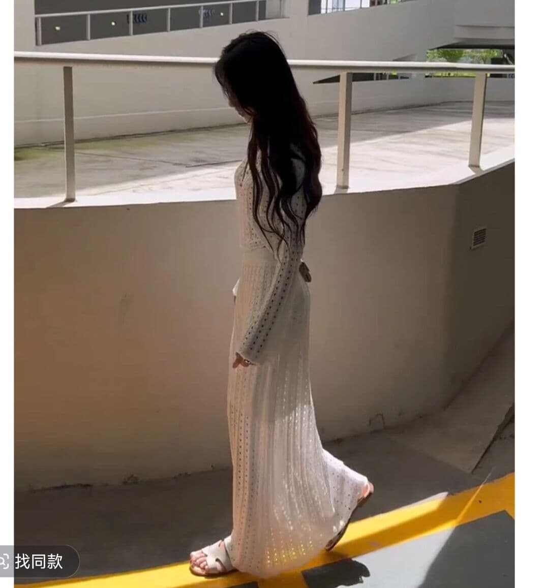 2026 이른 가을 새로운 프랑스식 고급 센스 몸매 가꾸기 홀로우 아웃 라운드 넥 긴팔 맨위 품격 하이웨이스트 슬림해 보이는 반신 스커트 상세 이미지 2
