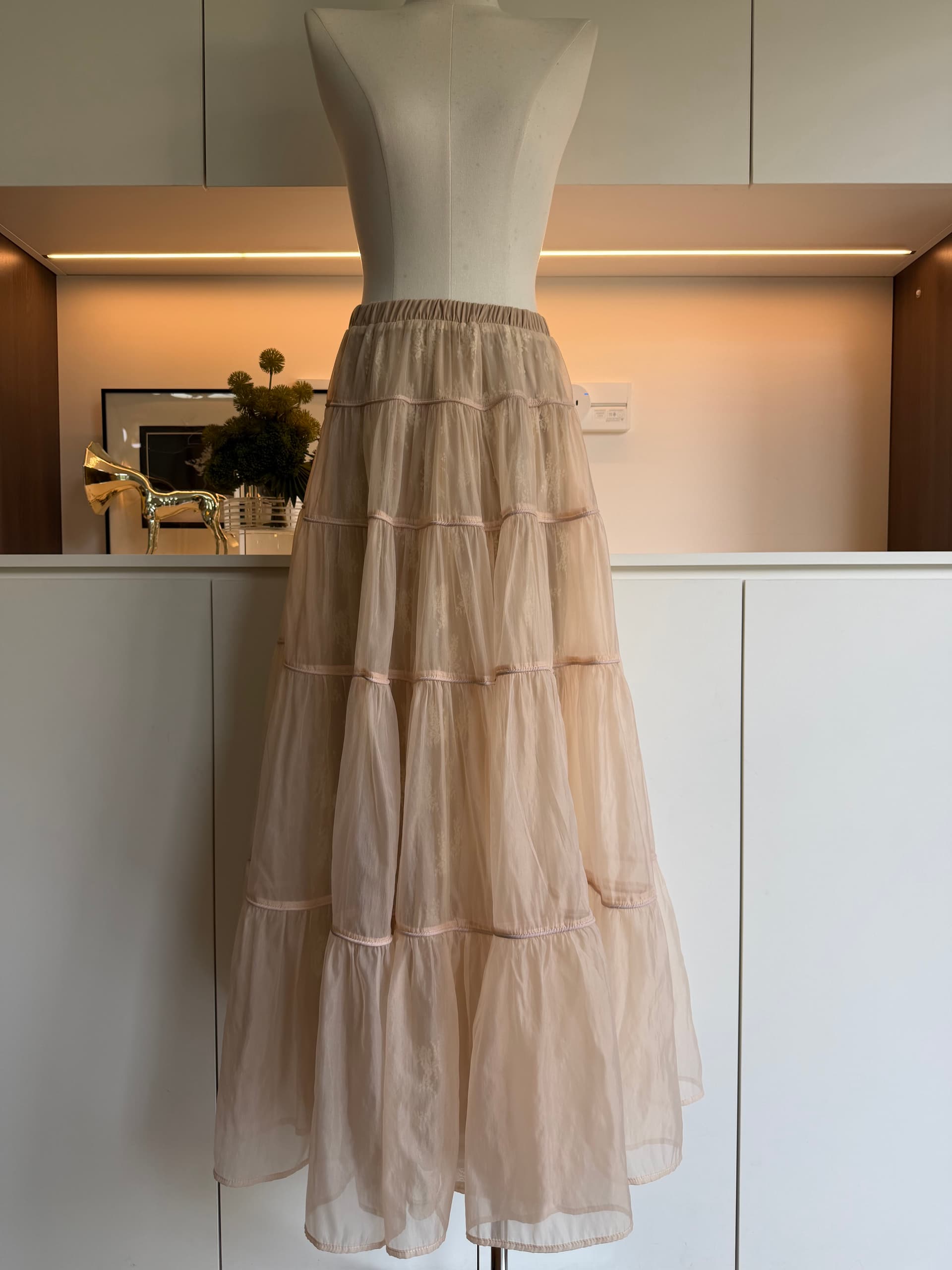 밤나무 코코아 bankelili rose 박 색상 영어 같은 단락 진주 슬립 이중층 레이스 반 스커트 세트 상세 이미지 48
