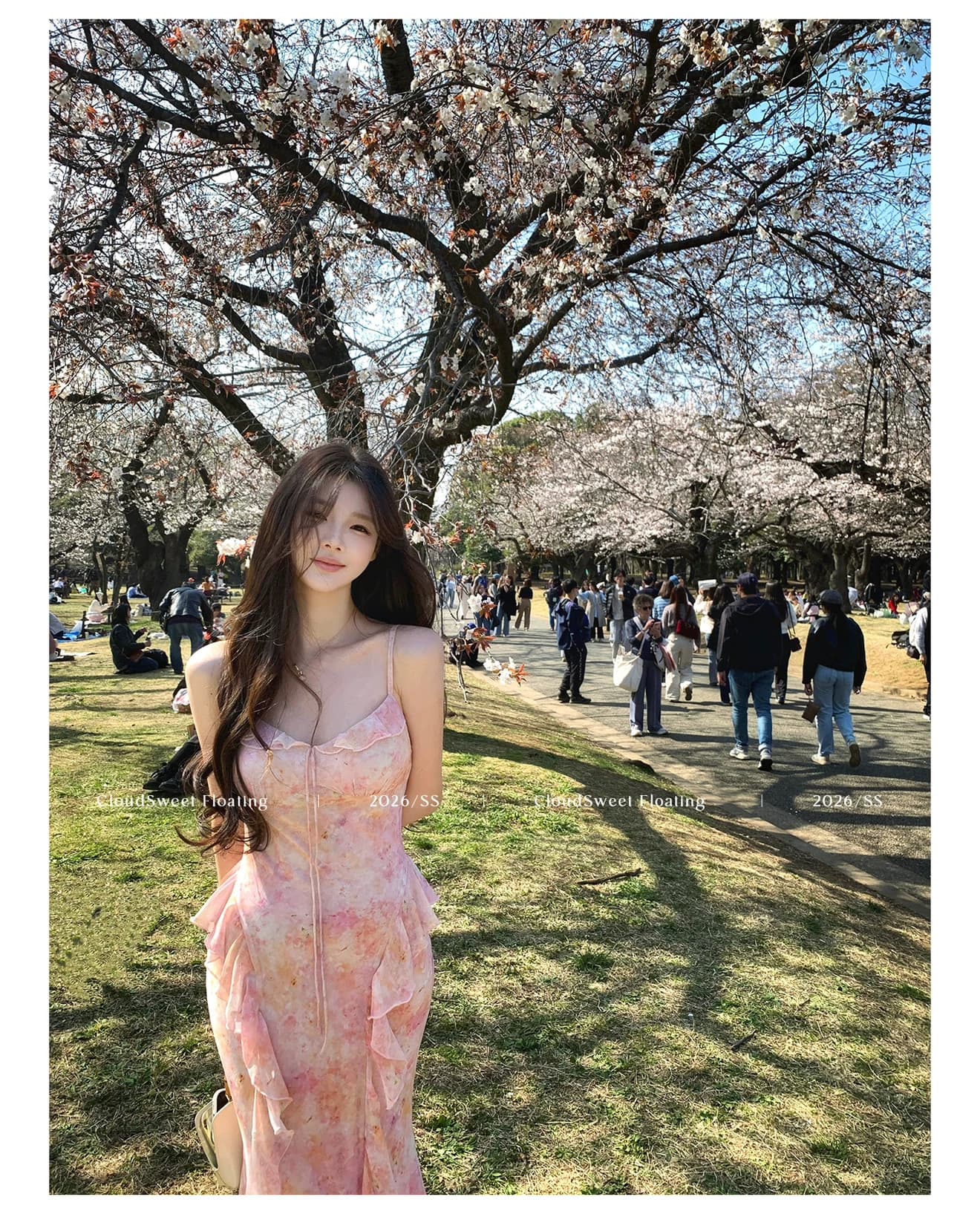 cloudsweet 흰 구름 달콤한 섬유 꽃 묻기 새로운 중식 드레스 자카드 자수 슬립 드레스 여름 보라색 롱 스커트 상세 이미지 30