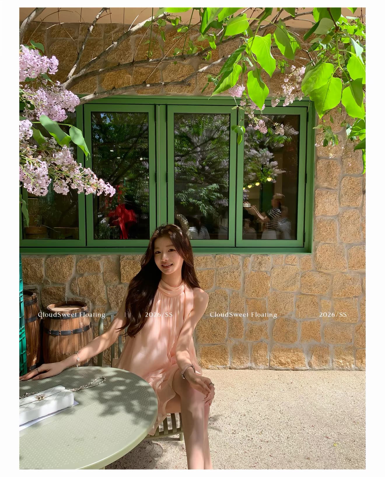 cloudsweet 흰 구름 달콤한 릴리 오브 더 밸리 여름 머리말 분위기 센스 핑크색 행침 목 드레스 민소매 쇼트 스타일 케이크 드레스 상세 이미지 43